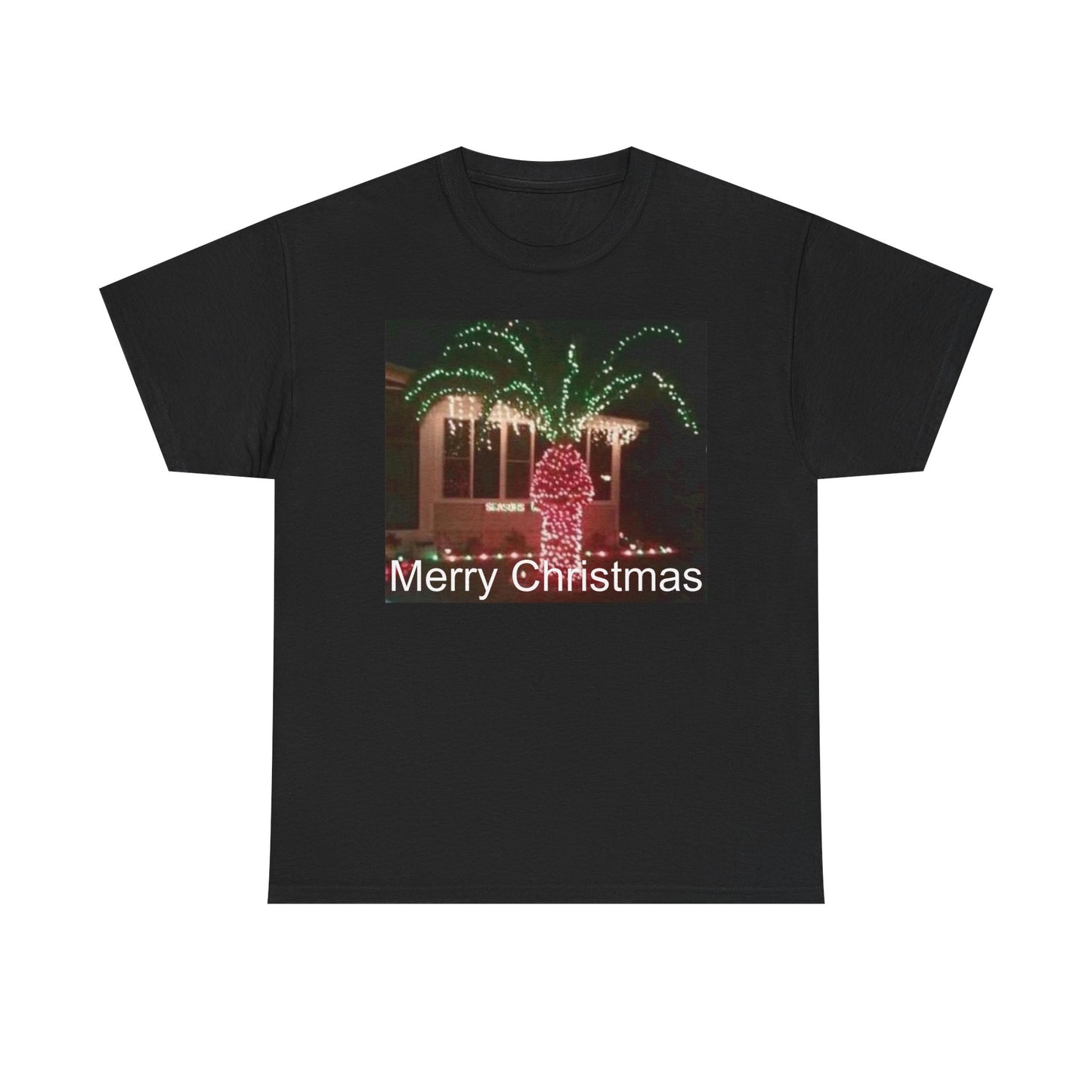 Christmas Lights Tee — 'Merry Christmas' Holiday Graphic T-Shirt Printify