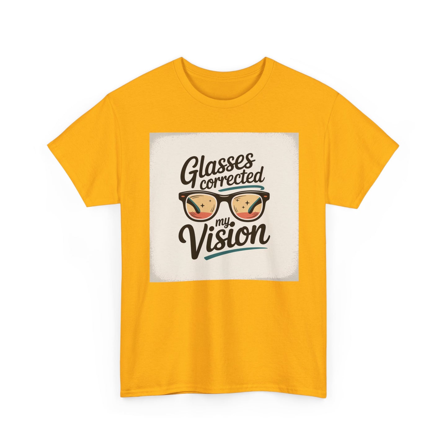 T-Shirt — "Glasses Corrected My Vision" Retro Eyewear Graphic Tee