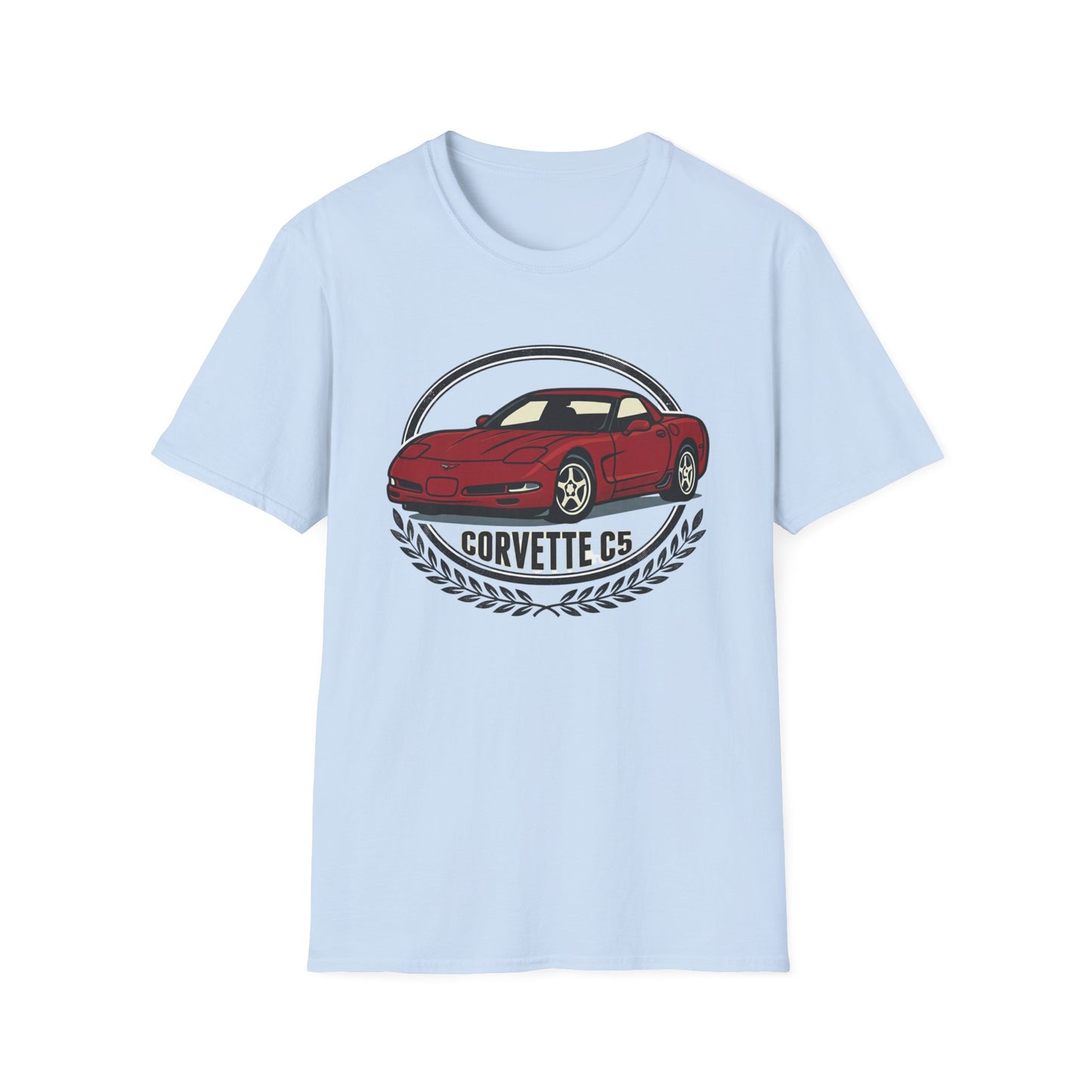 Corvette C5 T-Shirt – Classic Red Sports Car Crewneck for Car Enthusiasts