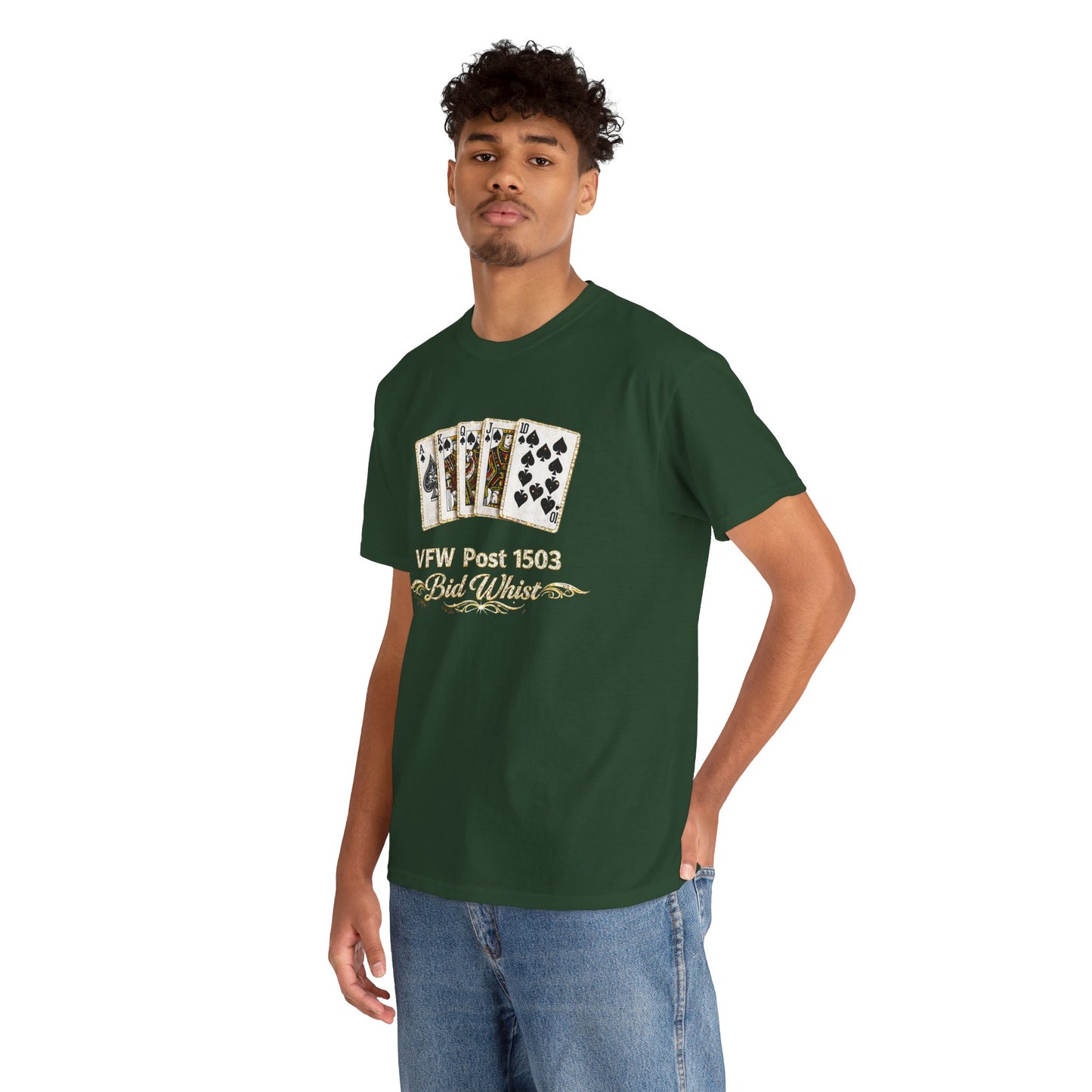 Veterans VFW Poker Night Tee – "VFW Post 1503" Playing Cards Design