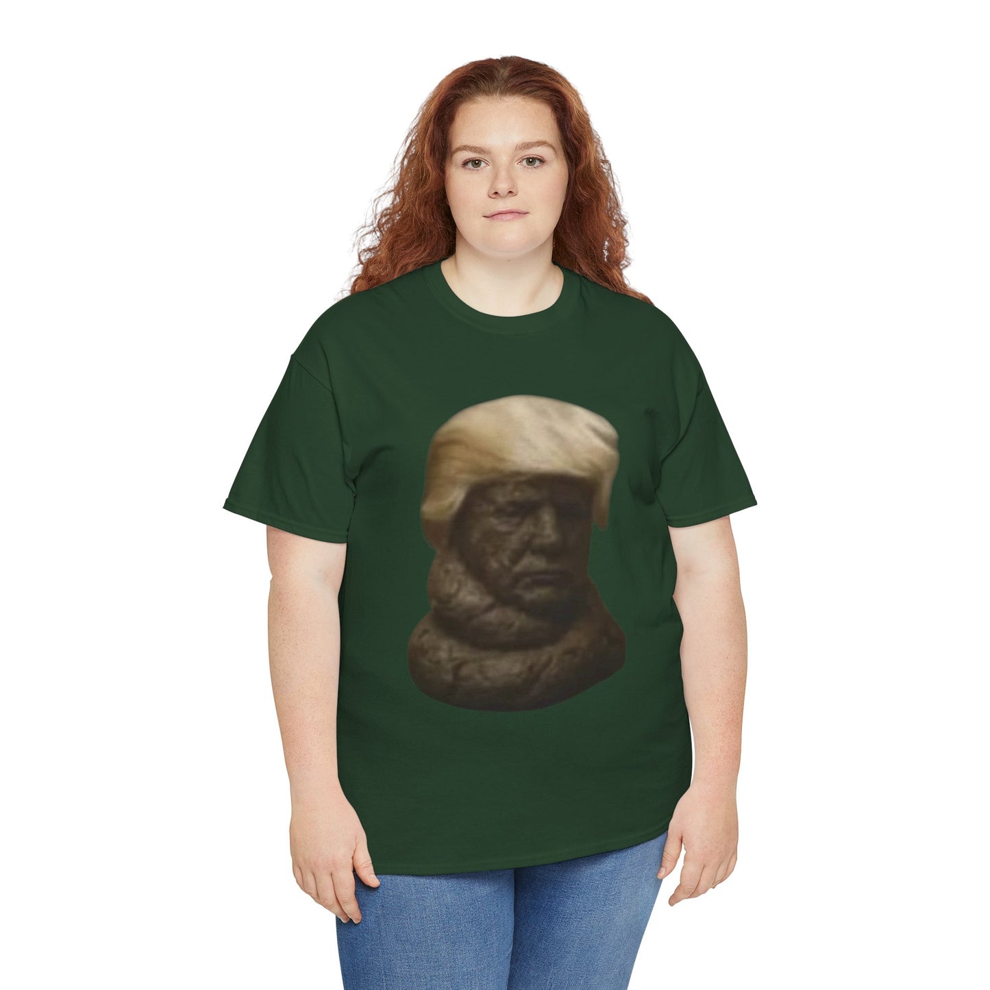 Graphic Tee — Bronze Bust Illustration T‑Shirt