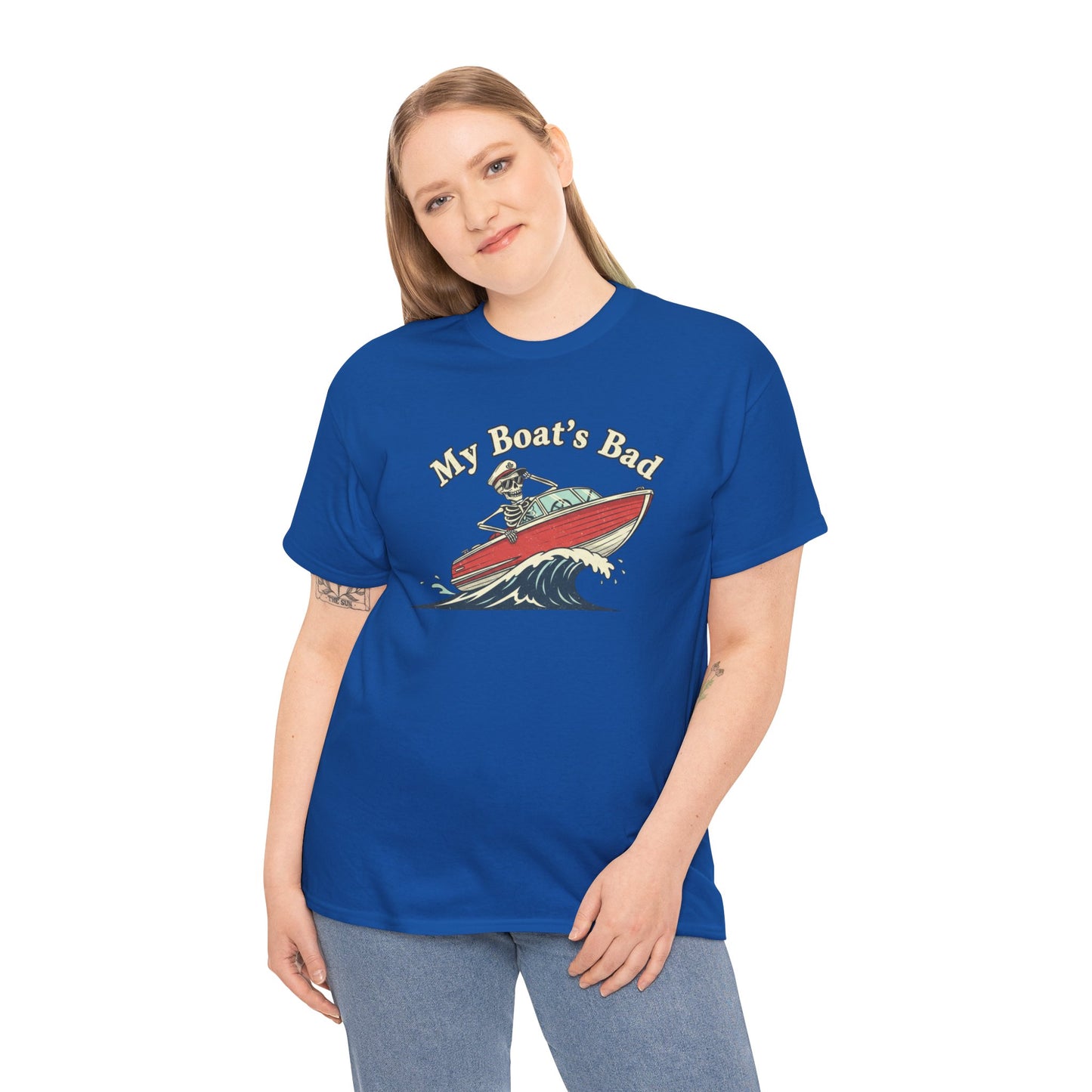 Boat Dad T‑Shirt – “My Boat's Bad” Funny Boating Tee for Dads & Fishermen