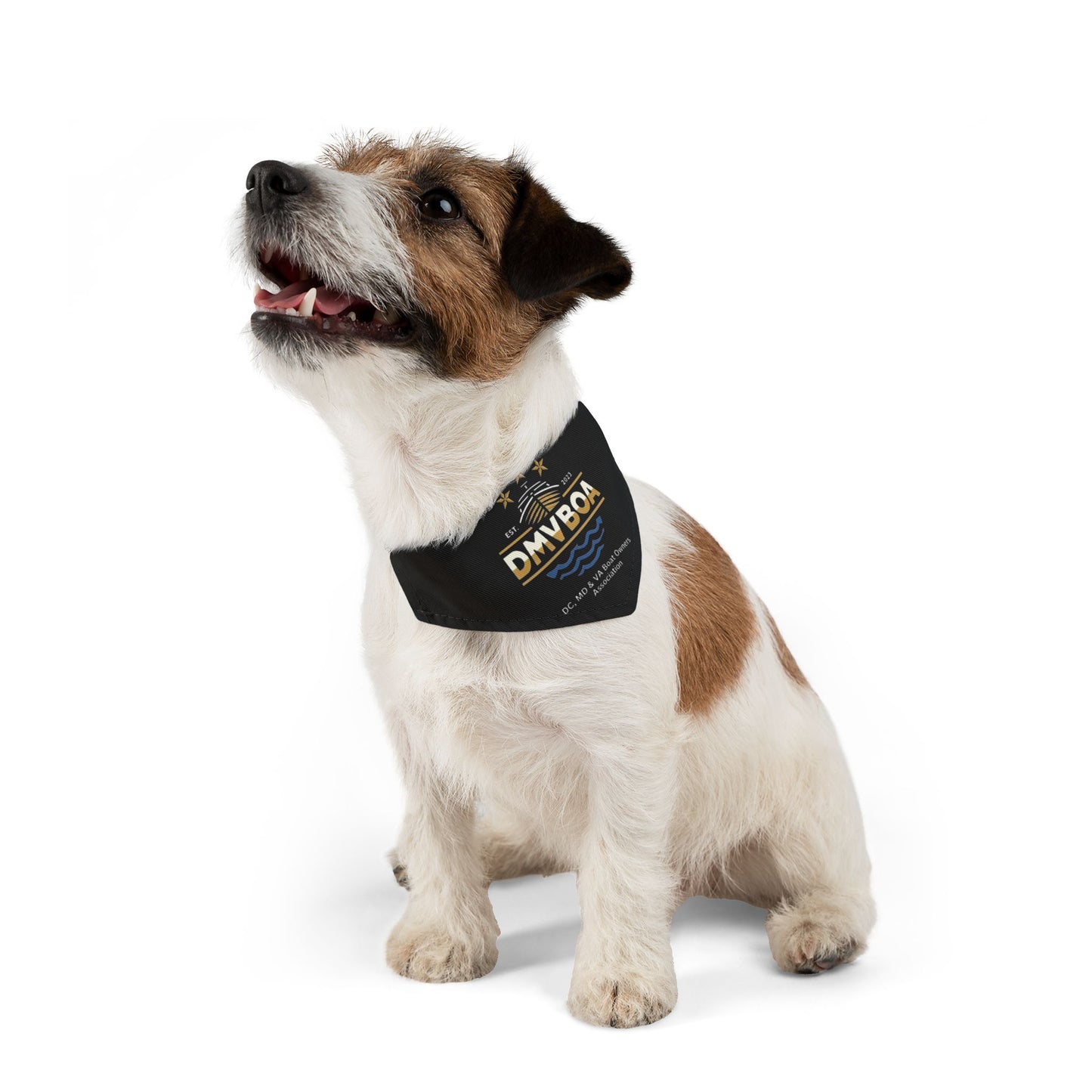 Pet Bandana Collar — DMVBOA Logo Dog Bandana for Waterfront & Boating Fans
