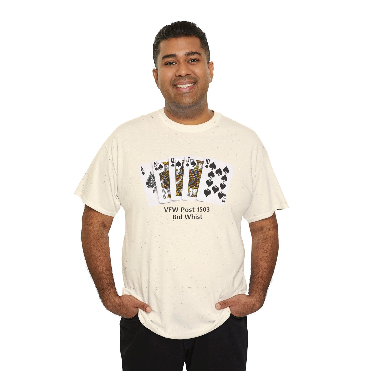 Bid Whist Card Tee — VFW Post 1501 Poker Night T-Shirt