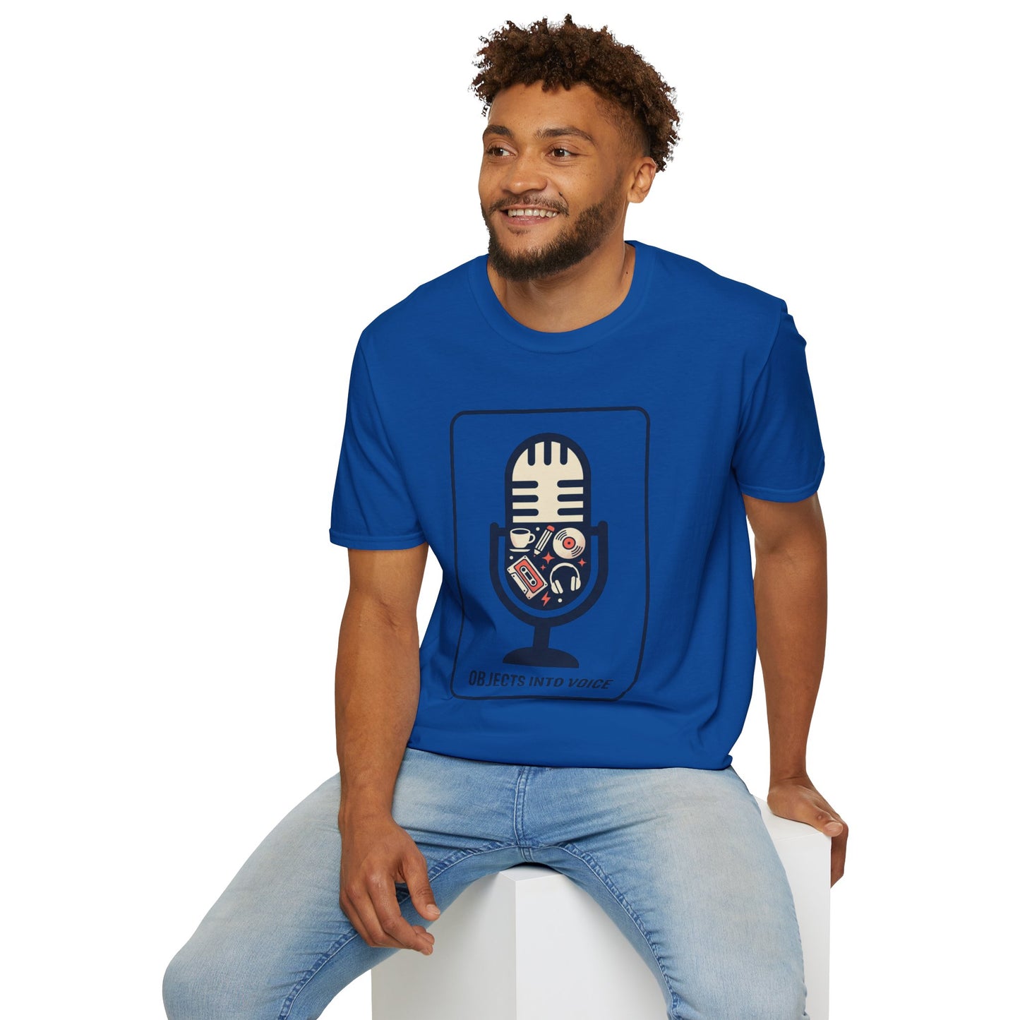 Microphone Graphic T-Shirt — “Objects Into Voice” Podcast Tee