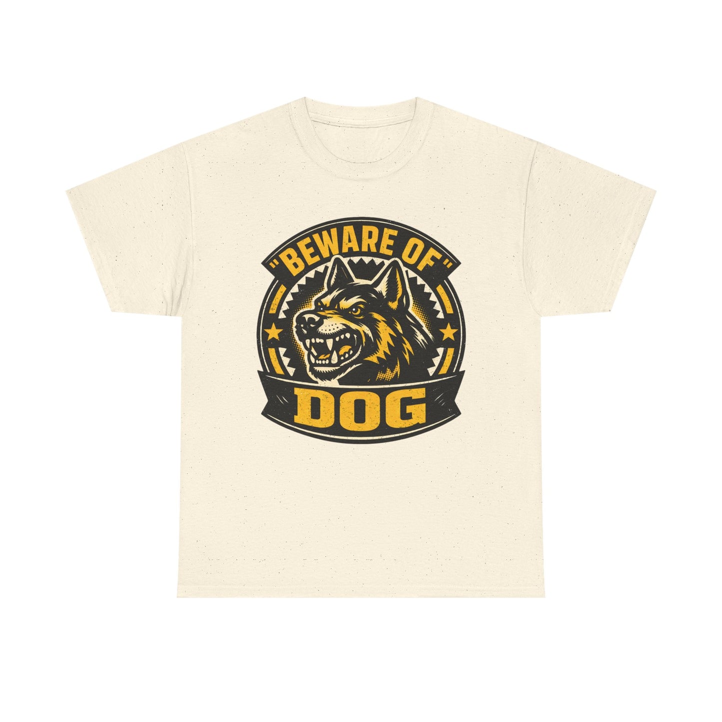 Beware of Dog T-Shirt — Retro Aggressive Dog Warning Graphic Tee Printify