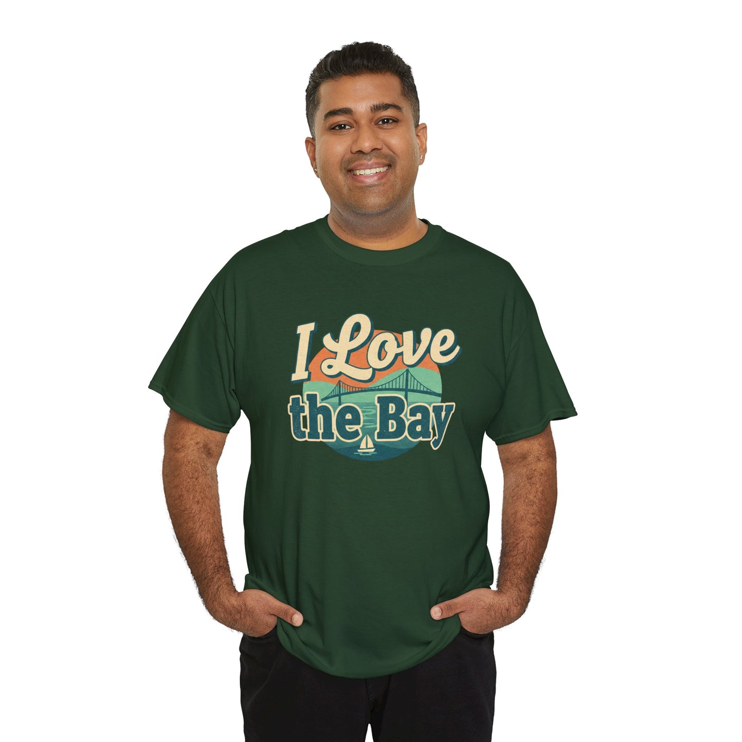 I Love the Bay T-Shirt — Retro Coastal Tee for Bay Lovers