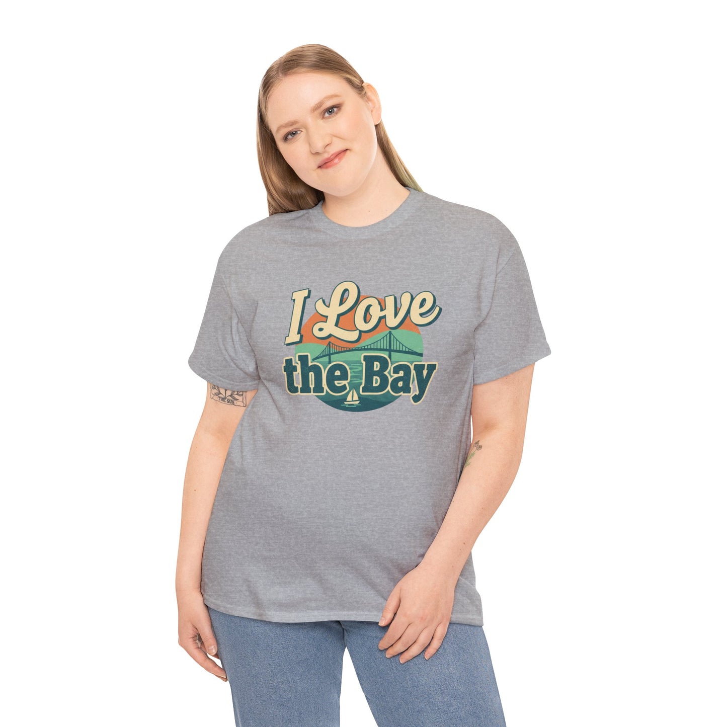 I Love the Bay T-Shirt — Retro Coastal Tee for Bay Lovers
