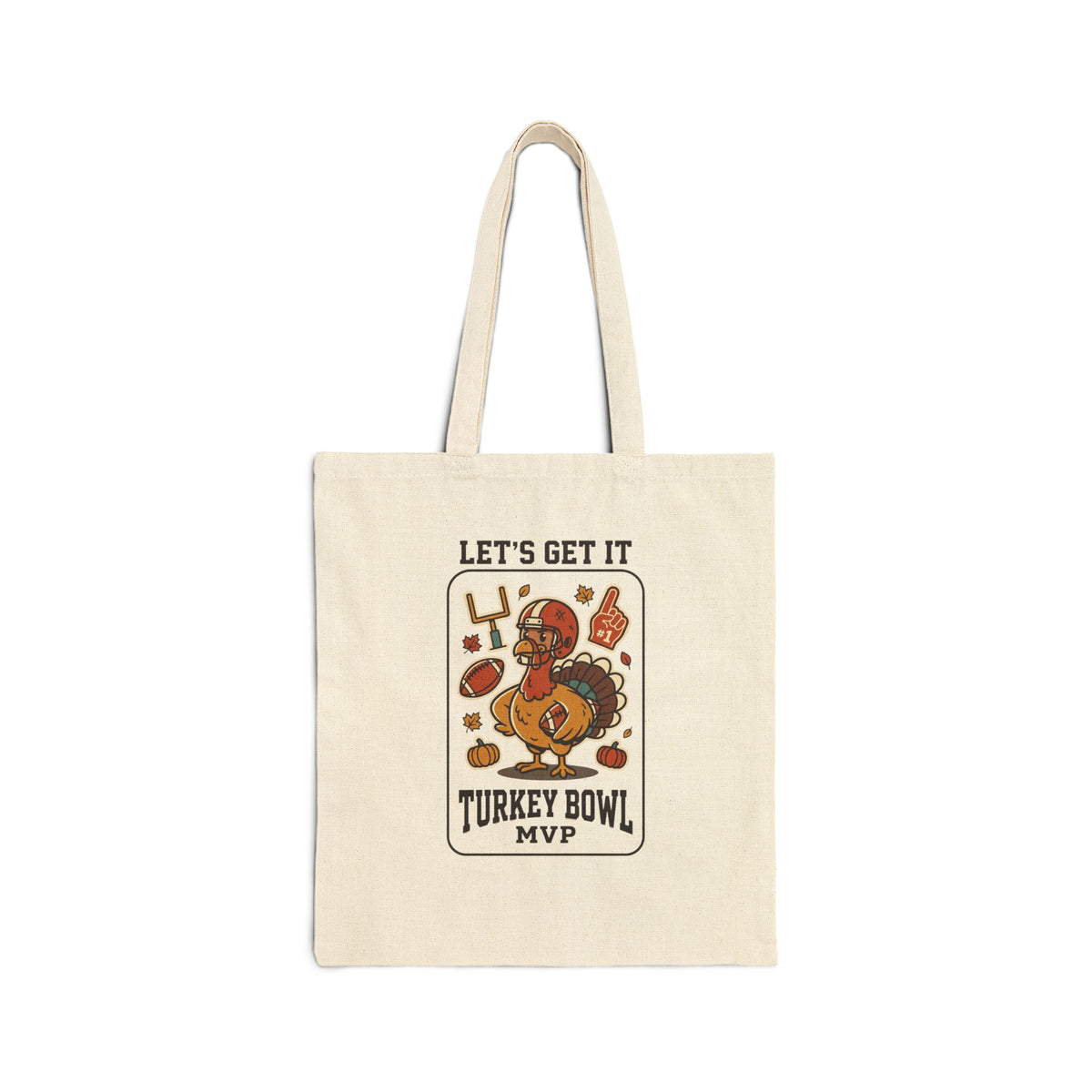 Turkey Bowl MVP Tote | Thanksgiving tote, fall harvest illustration