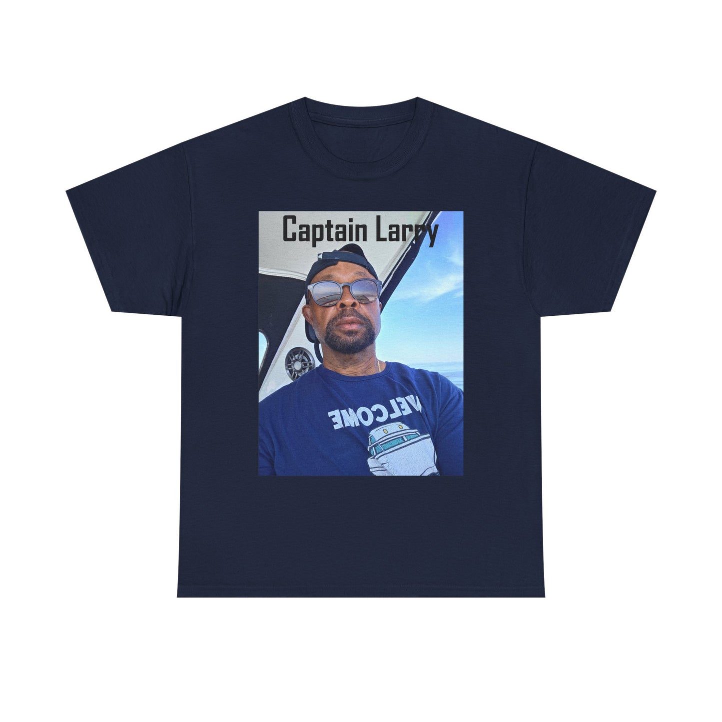 Custom Photo Print T-Shirt — Personalized Selfie Tee ("Welcome" Coffee Graphic) Printify