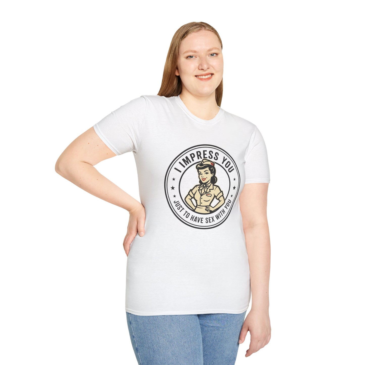 'I Impress You' Vintage Pin-Up Graphic Tee