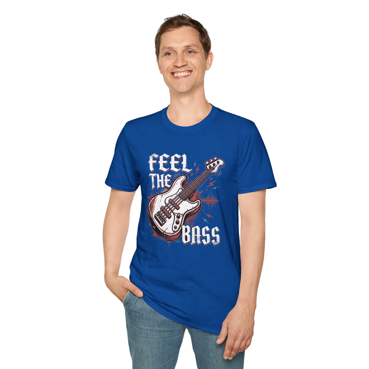 Bass Guitar Graphic T-Shirt — Rock Music Tee ("Bass Player")