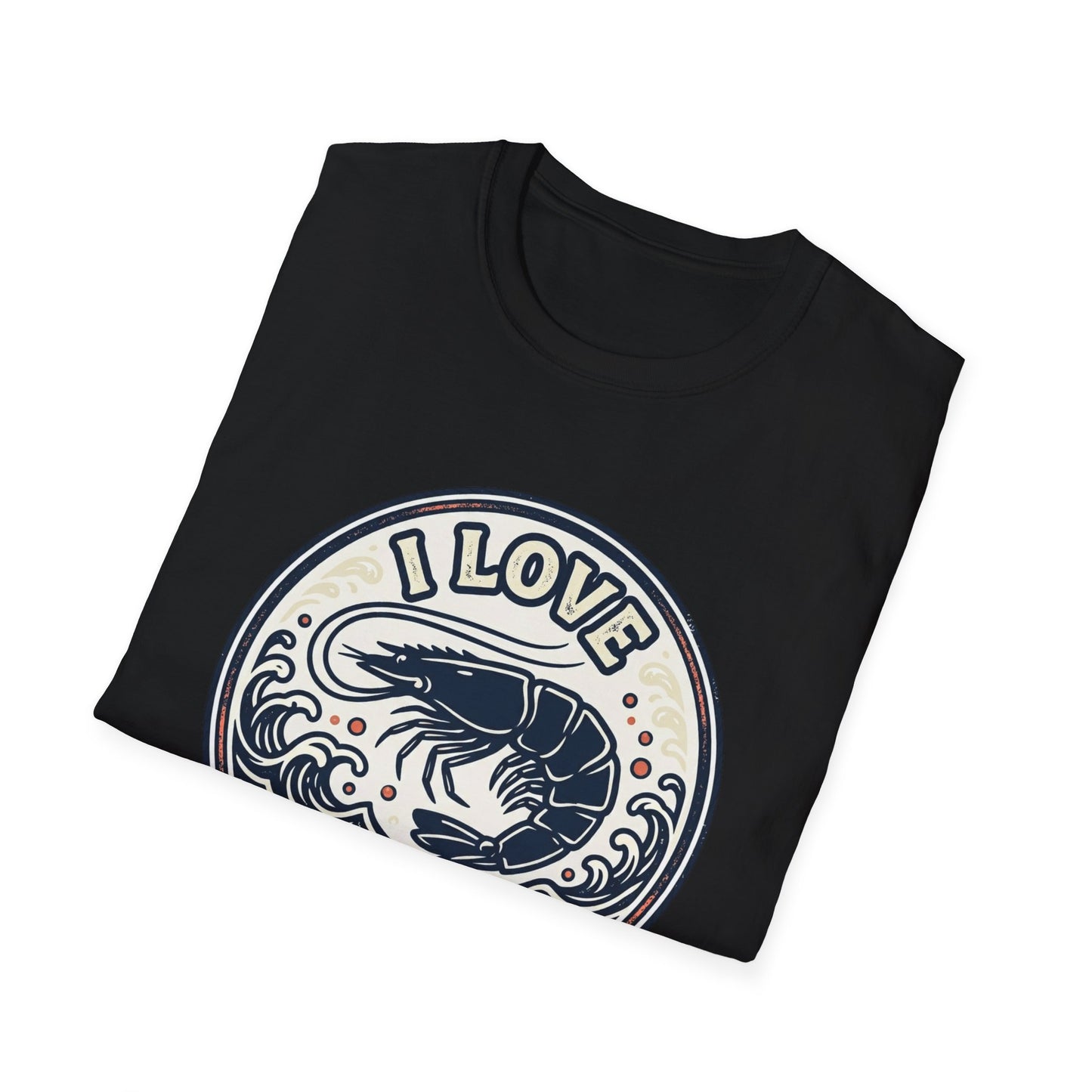 I Love Shrimp T-Shirt — Retro Seafood Crew Tee