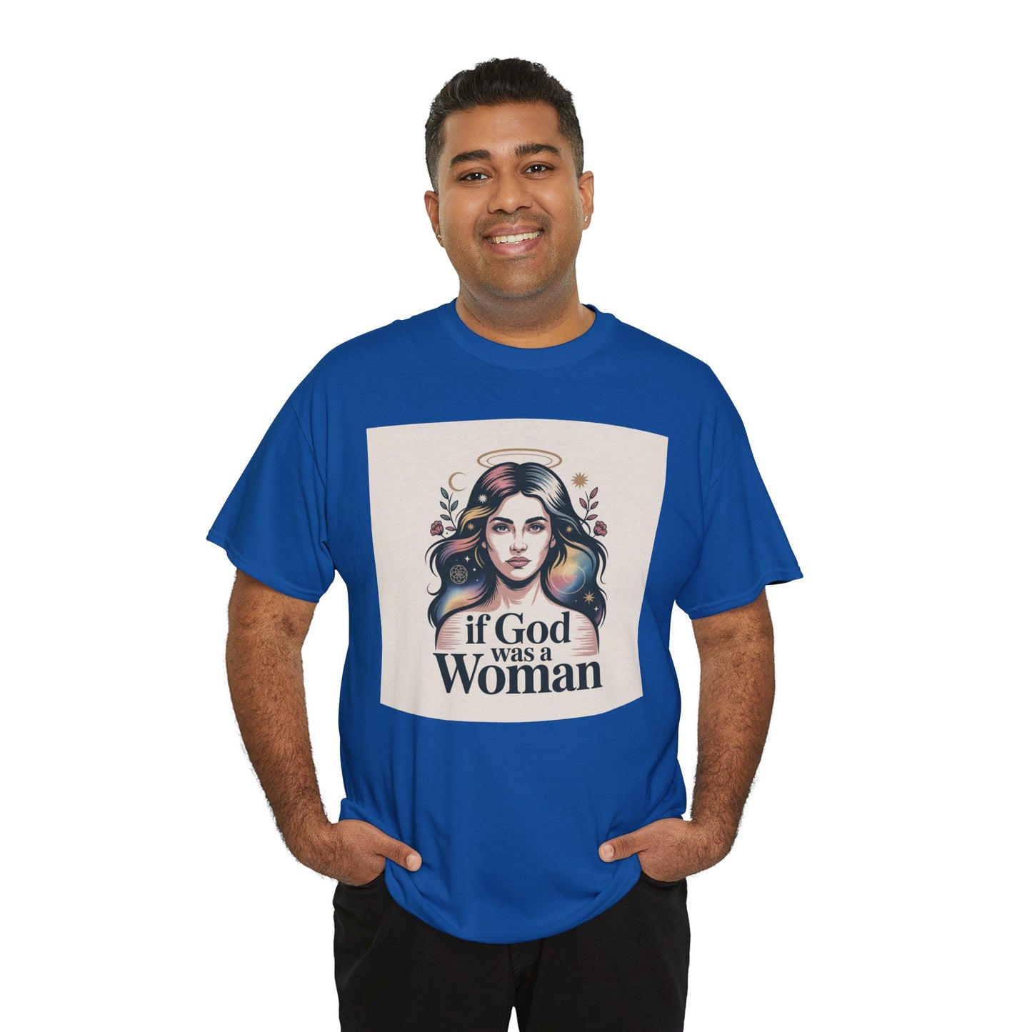 If God Was a Woman T-Shirt — Feminist Retro Portrait Tee