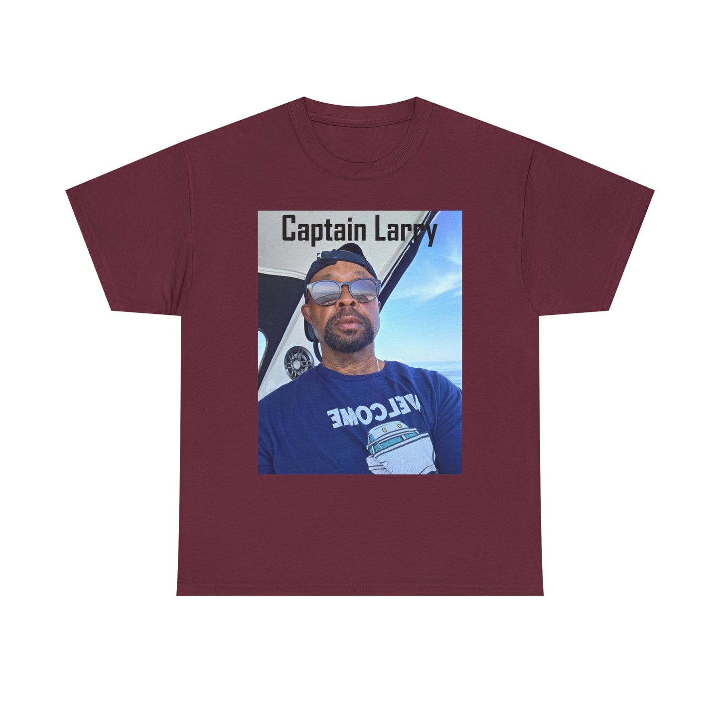Custom Photo Print T-Shirt — Personalized Selfie Tee ("Welcome" Coffee Graphic) Printify