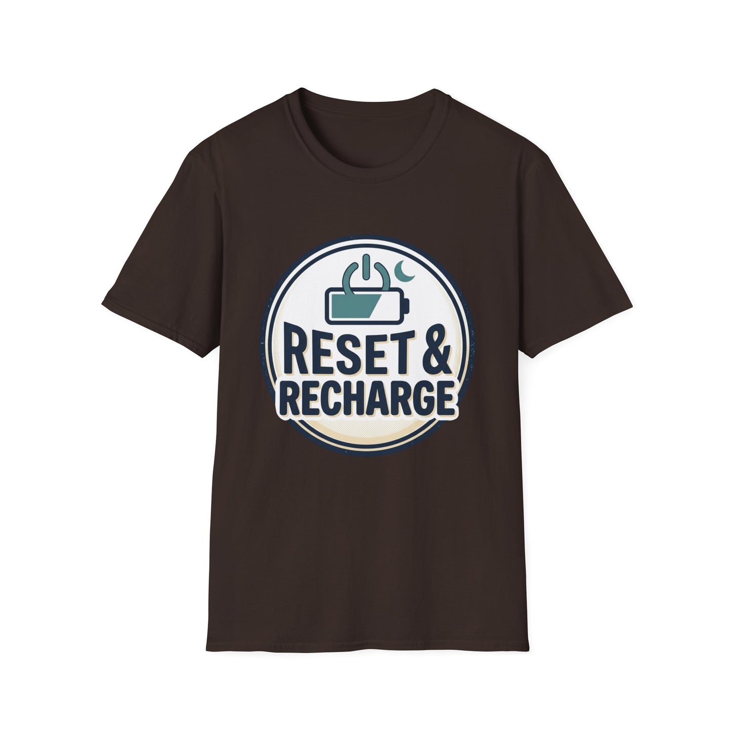 Reset & Recharge T-Shirt — Self-Care Relaxation Graphic Tee