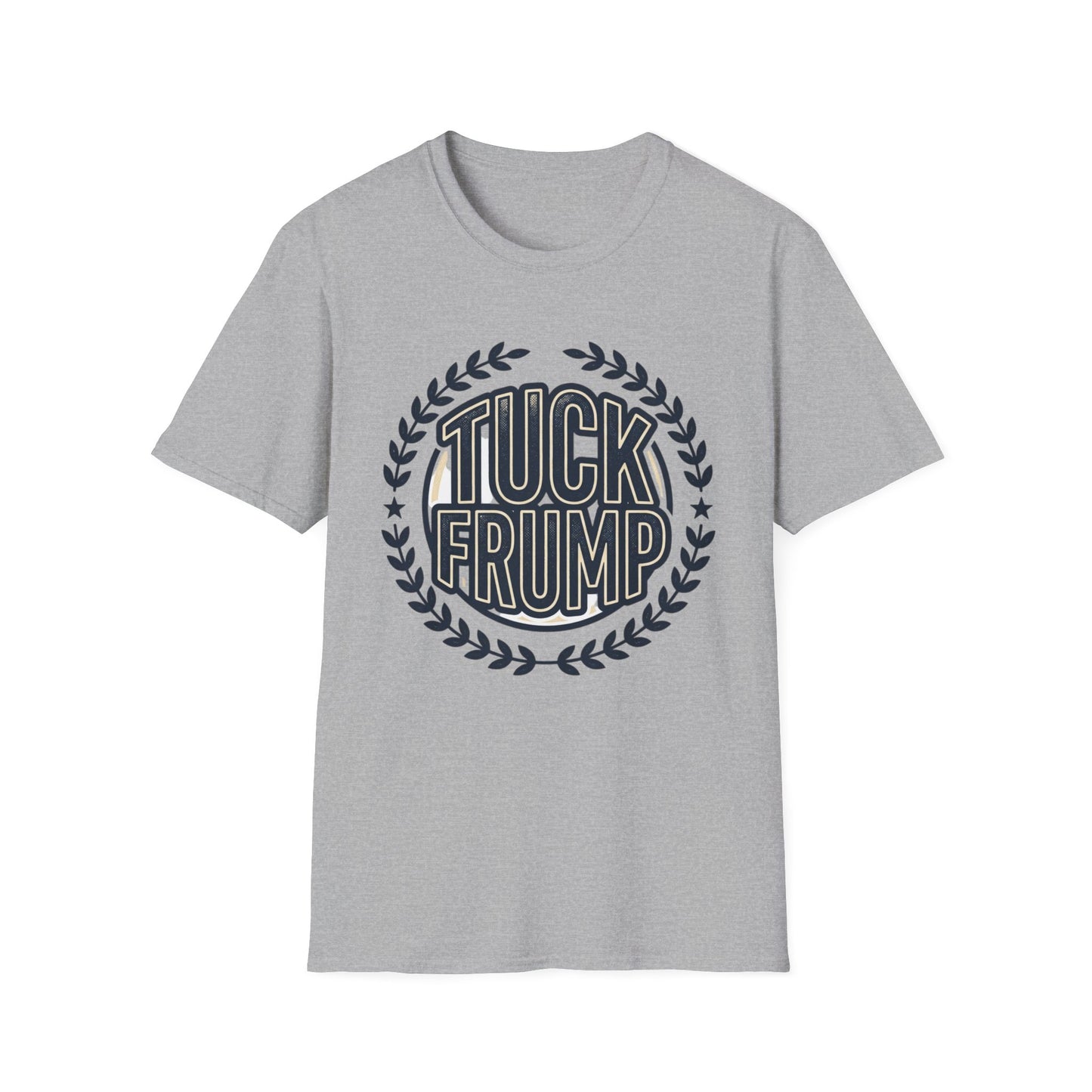 "Tuck Frump" Vintage Laurel Emblem Political Satire Tee