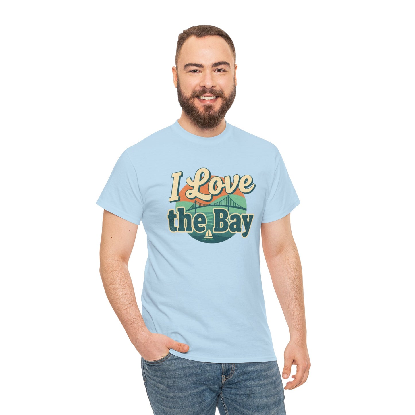 I Love the Bay T-Shirt — Retro Coastal Tee for Bay Lovers
