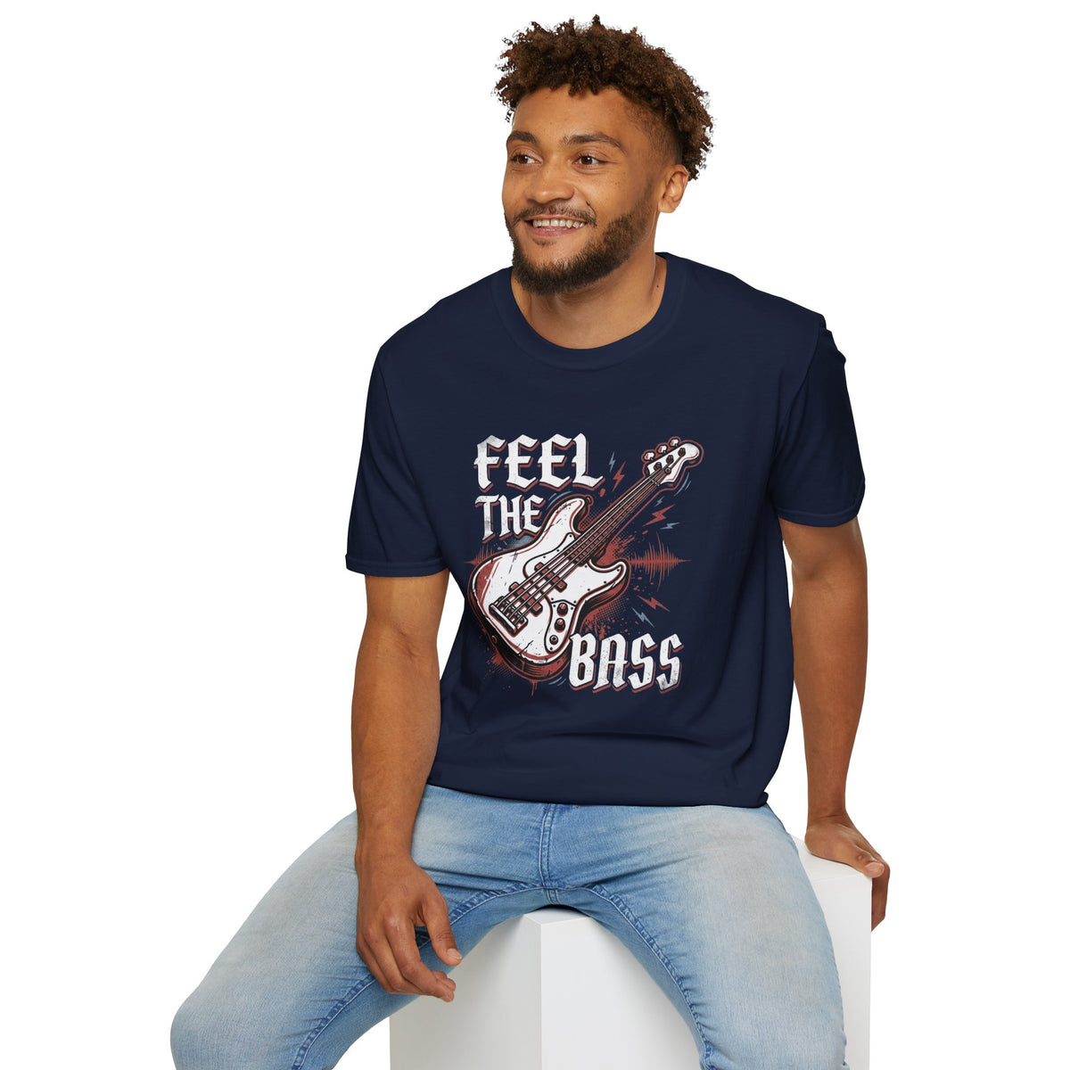 Bass Guitar Graphic T-Shirt — Rock Music Tee ("Bass Player")