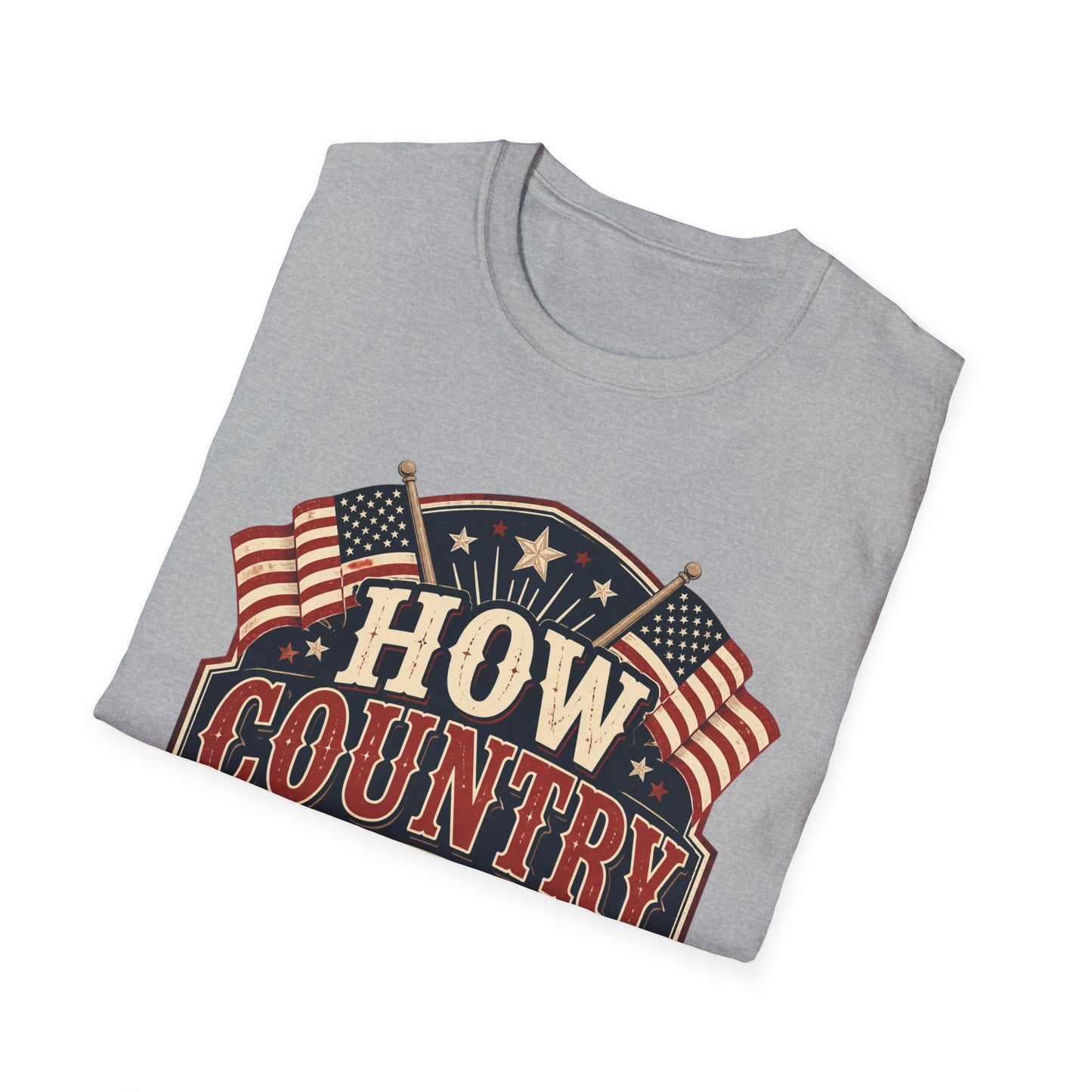 How Country Are You? T-Shirt — Vintage American Flag Country Graphic Tee