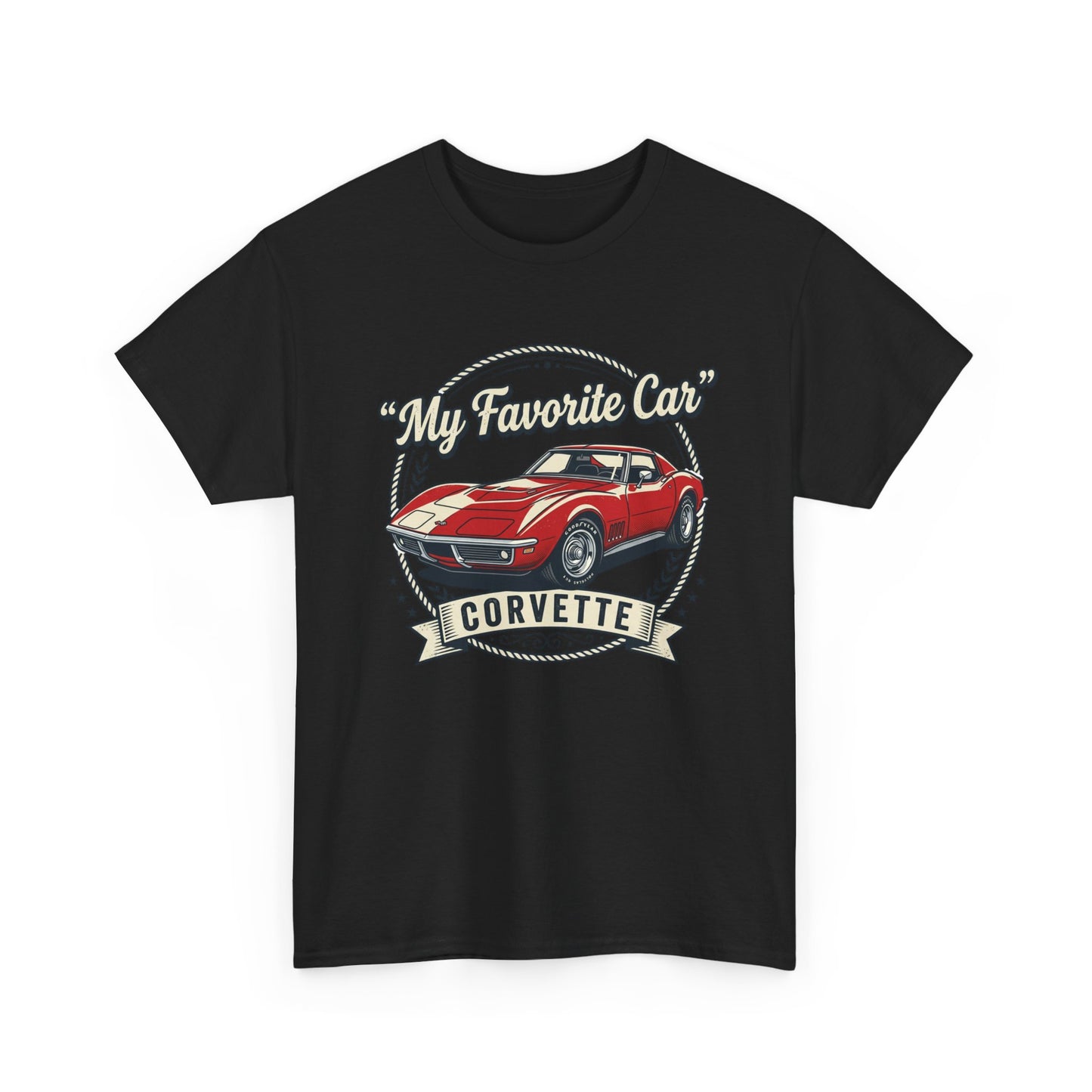 Corvette 'My Favorite Car' Classic Muscle Tee Printify