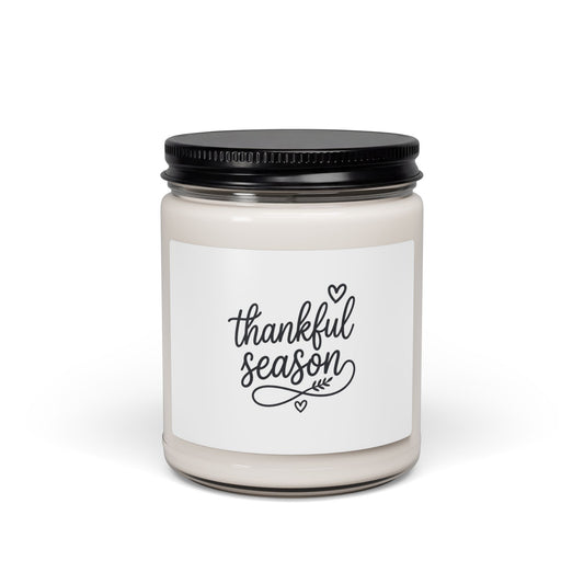 Thankful Season Candle, Thanksgiving soy candle, Fall pumpkin spice candle