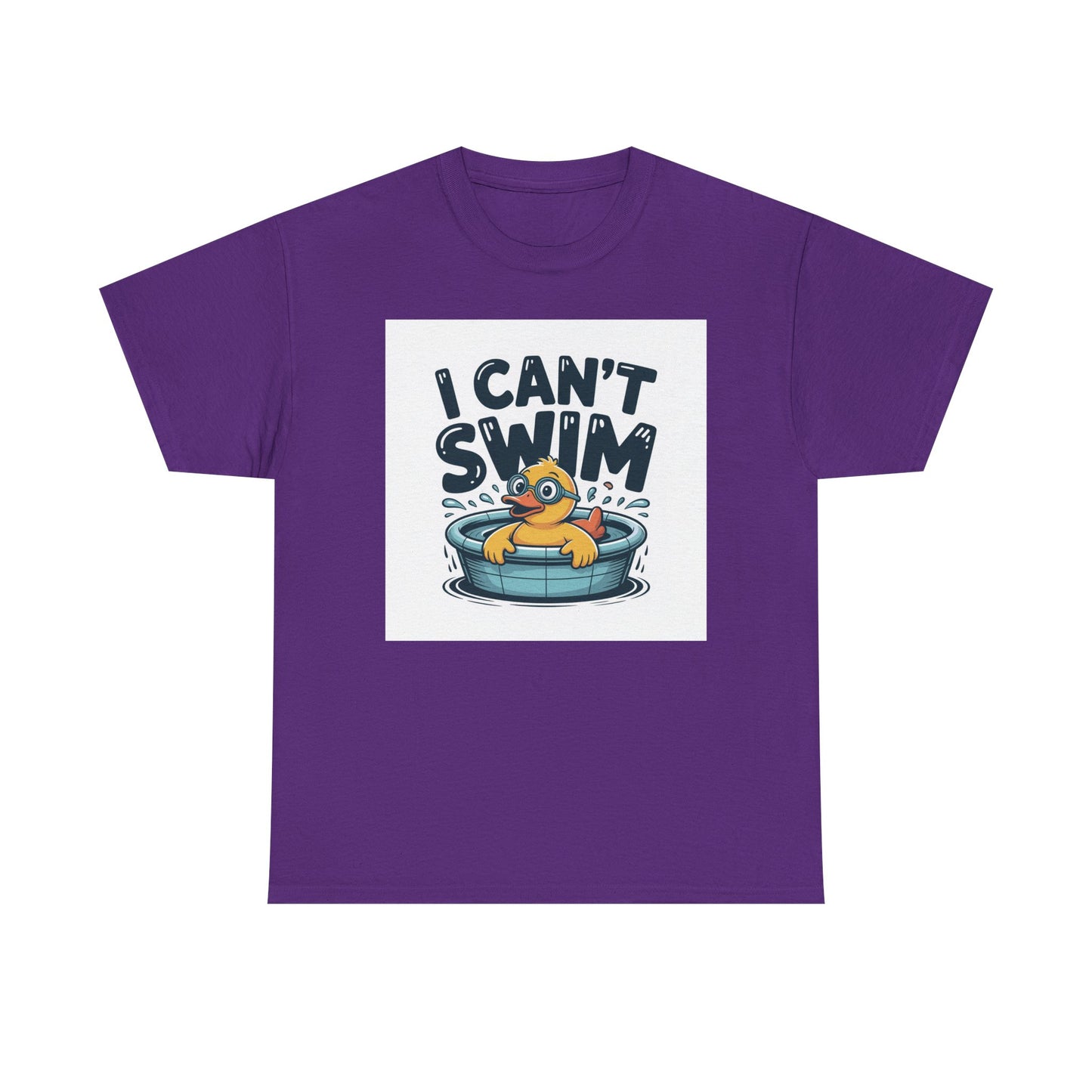 I Can't Swim Duck T-Shirt — Cute Funny Pool Float Graphic Tee