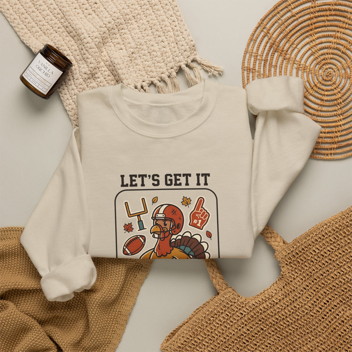 Turkey Bowl MVP Crewneck Sweatshirt | Thanksgiving Football Turkey, Fall Game Day