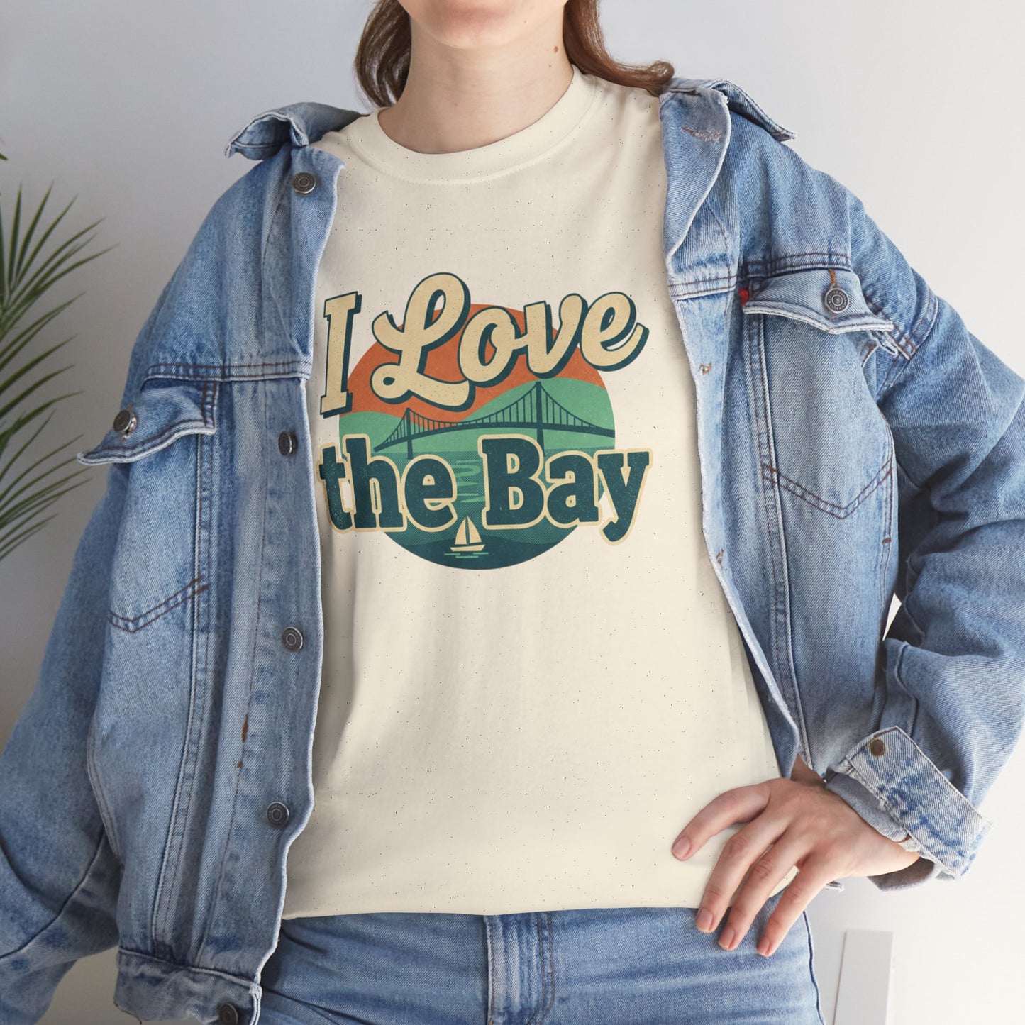 I Love the Bay T-Shirt — Retro Coastal Tee for Bay Lovers
