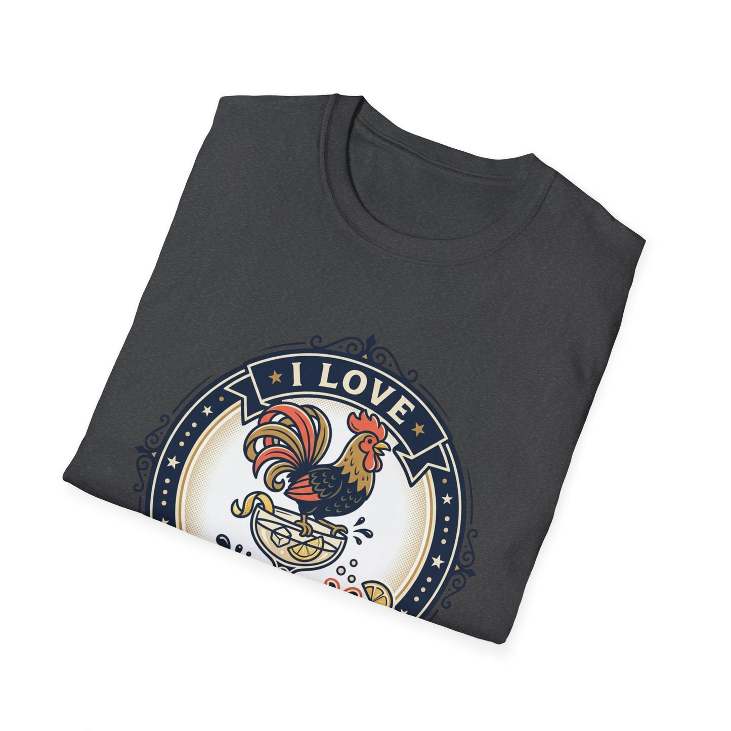 I Love Cocktales T-Shirt — Retro Rooster Cocktail Bar Tee