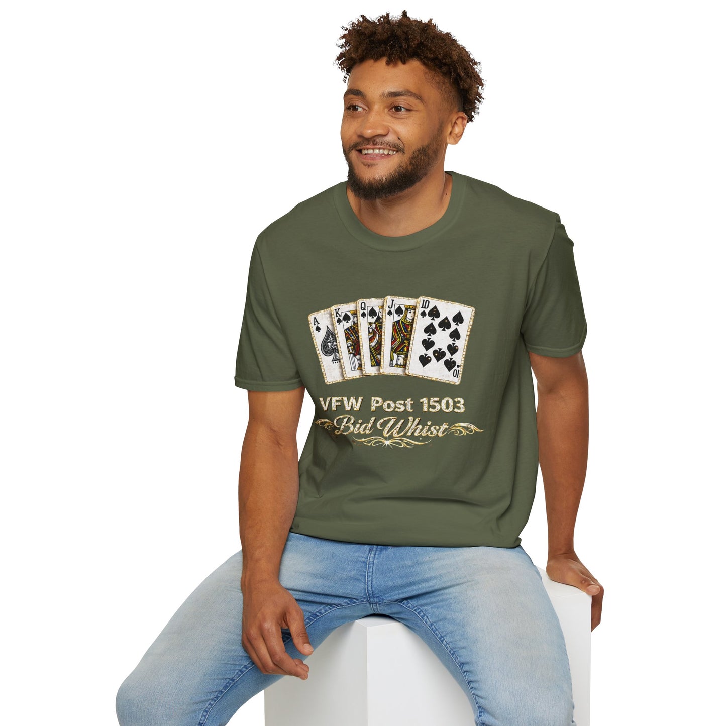 Bid Whist Playing Cards Tee — VFW Post 1503 Card Game T-Shirt