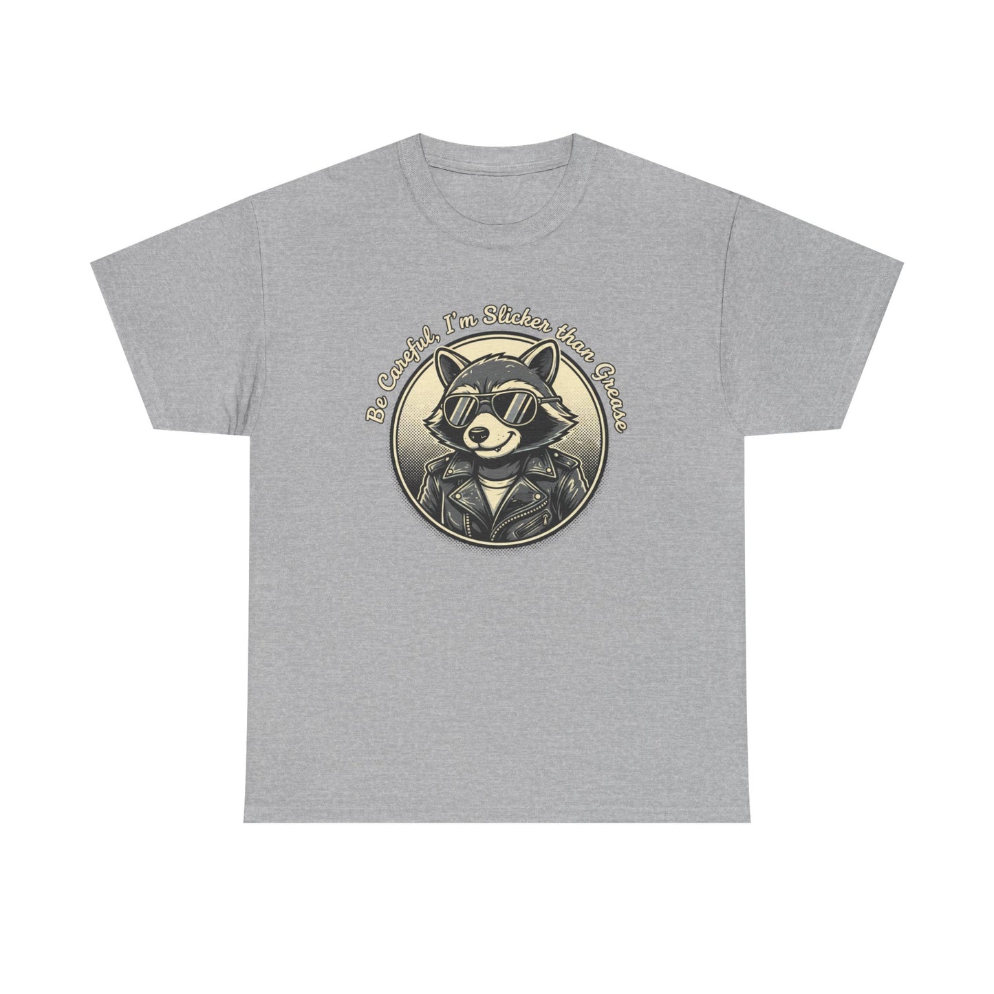 Raccoon Detective Graphic Tee — "Be Careful I’m Watching Your Snacks" Vintage Badge T-Shirt