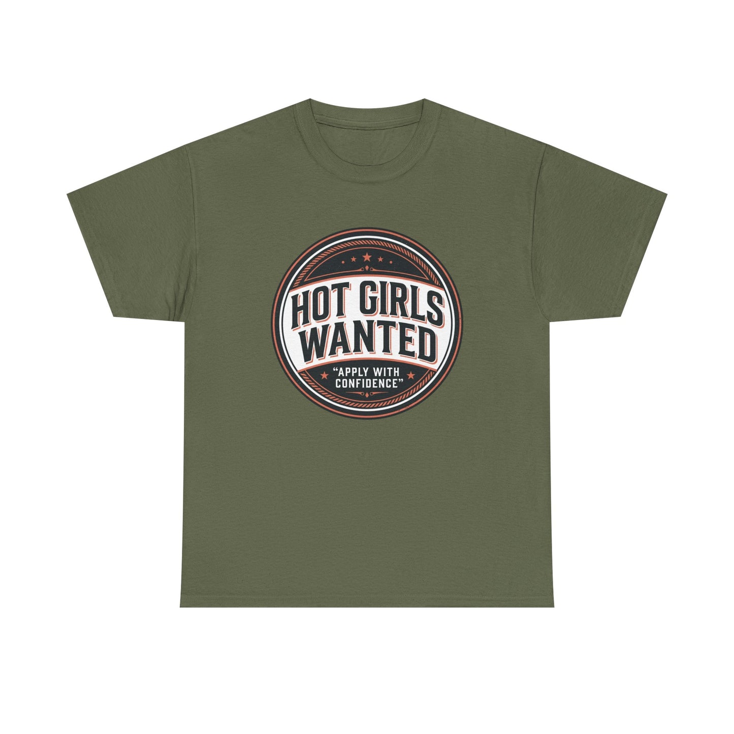 T-Shirt — "Hot Girls Wanted" Retro Badge Tee