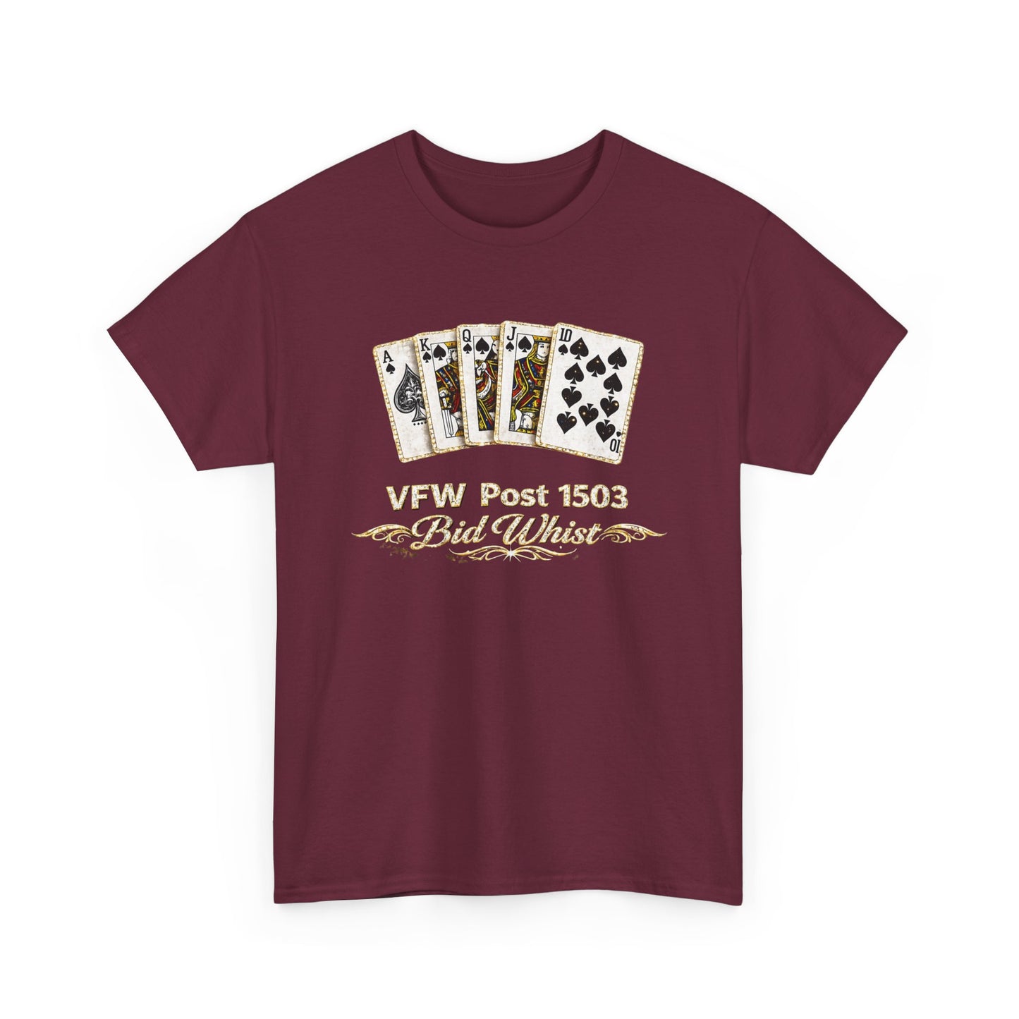 Veterans VFW Poker Night Tee – "VFW Post 1503" Playing Cards Design