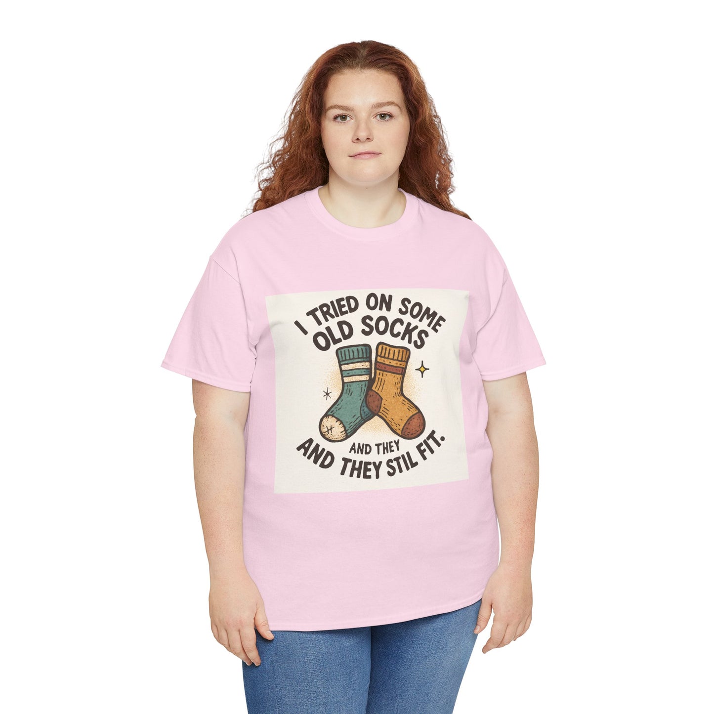 Funny Socks T-Shirt – “I Tried On Some Old Socks and They Still Fit” Graphic Tee Printify
