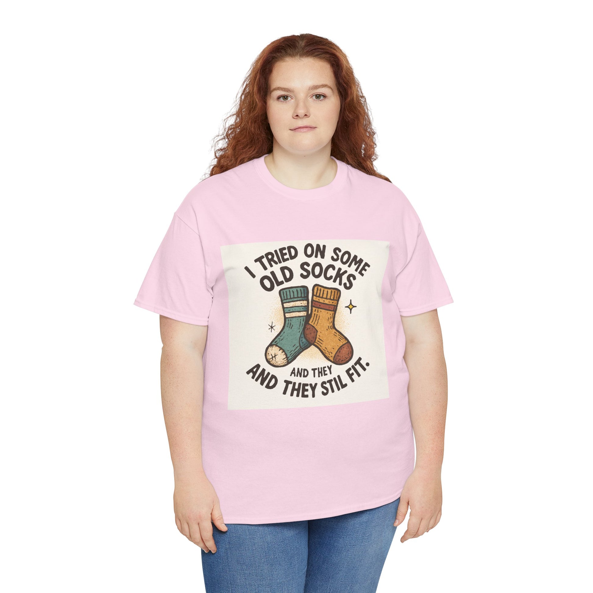 Funny Socks T-Shirt – “I Tried On Some Old Socks and They Still Fit” Graphic Tee Printify
