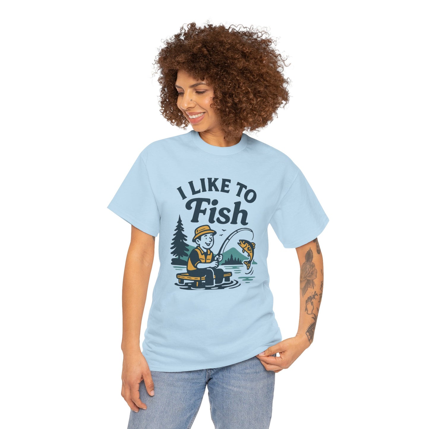 Fishing T-Shirt — "I Like to Fish" Vintage Outdoors Tee