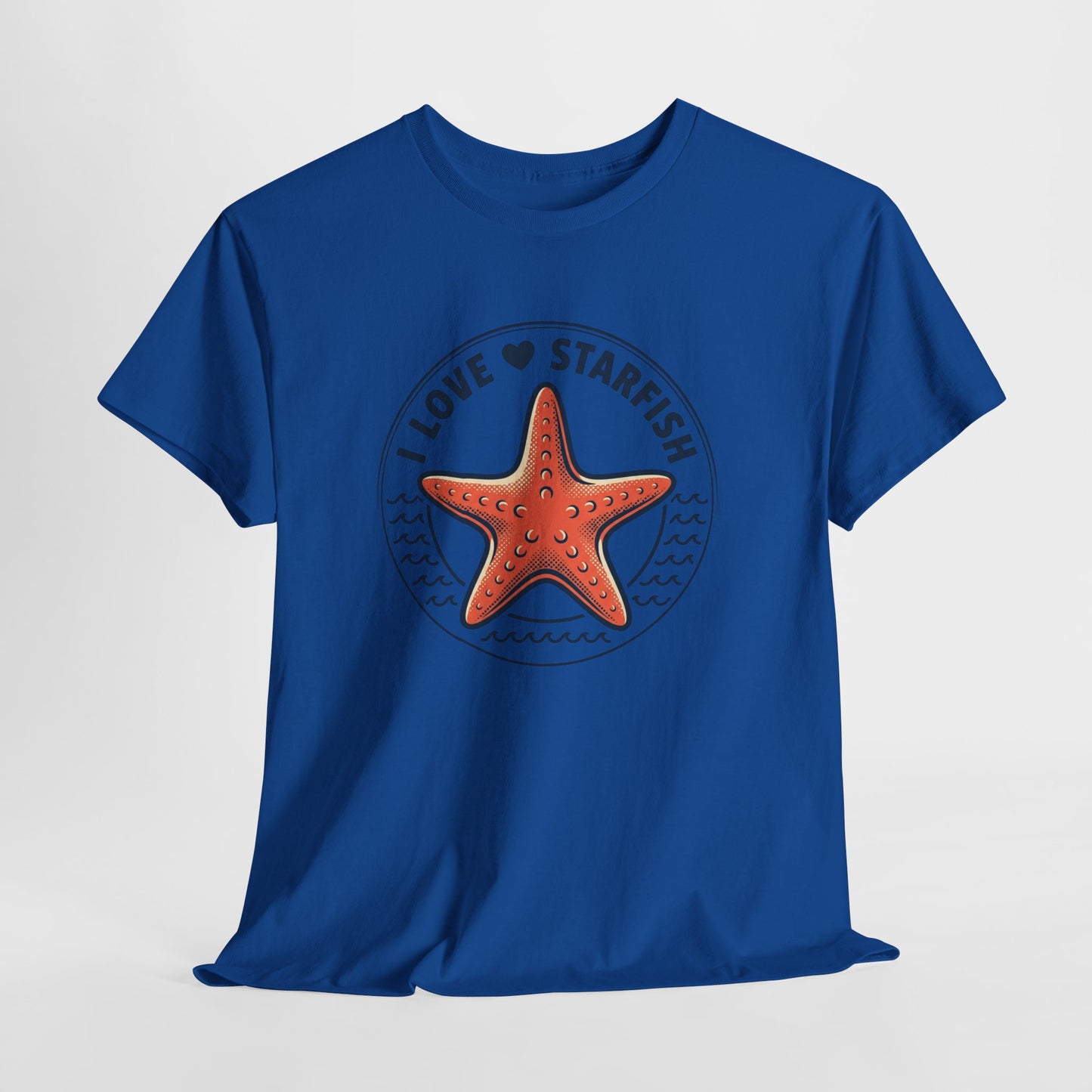 Starfish Tee — "I Love Starfish" Beach Graphic T-Shirt