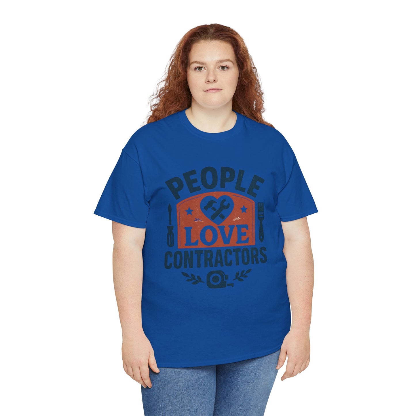 Contractor T-Shirt – "People Love Contractors" Graphic Tee Printify
