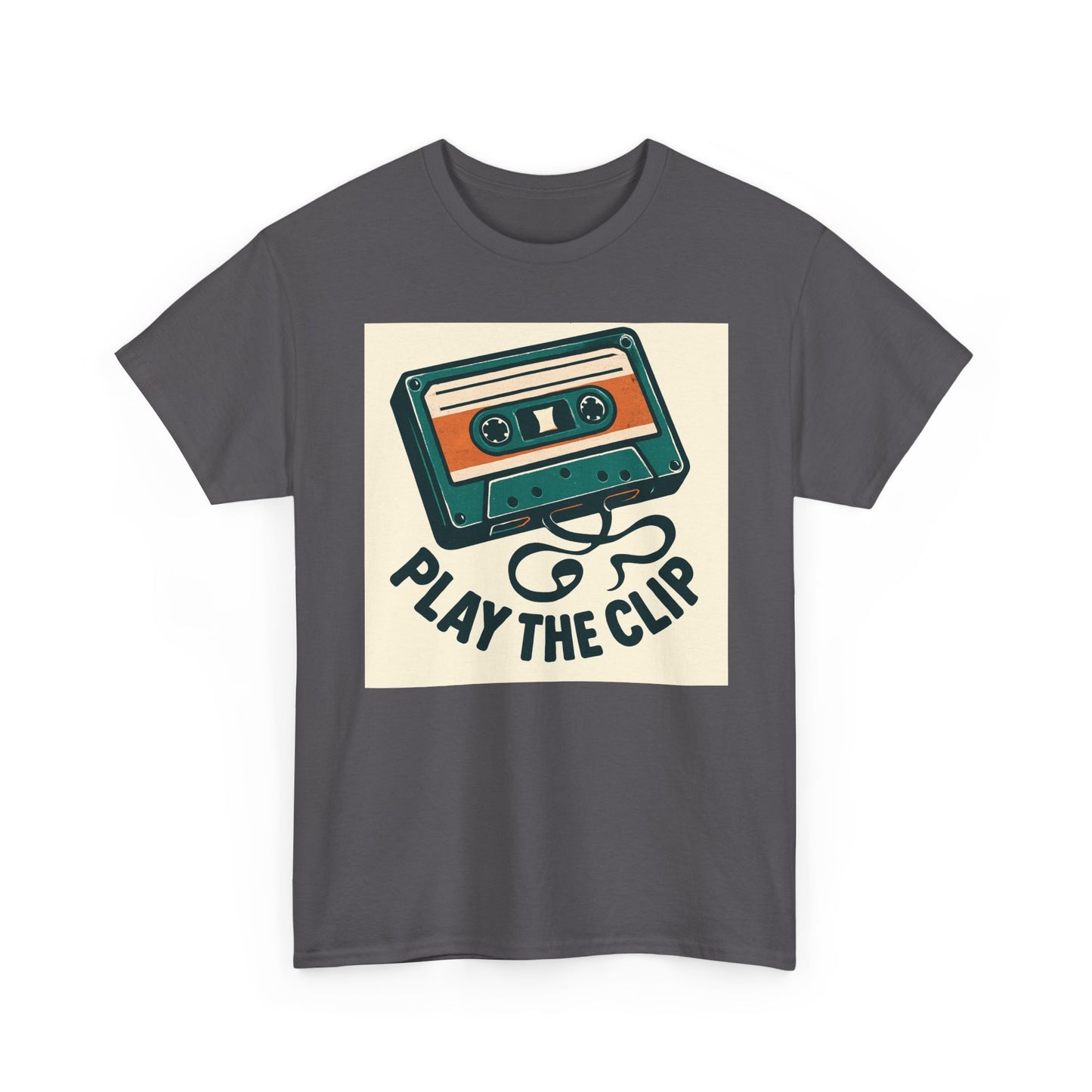 Cassette Tape 'Play the Clip' T-Shirt — Retro Music Tee Printify
