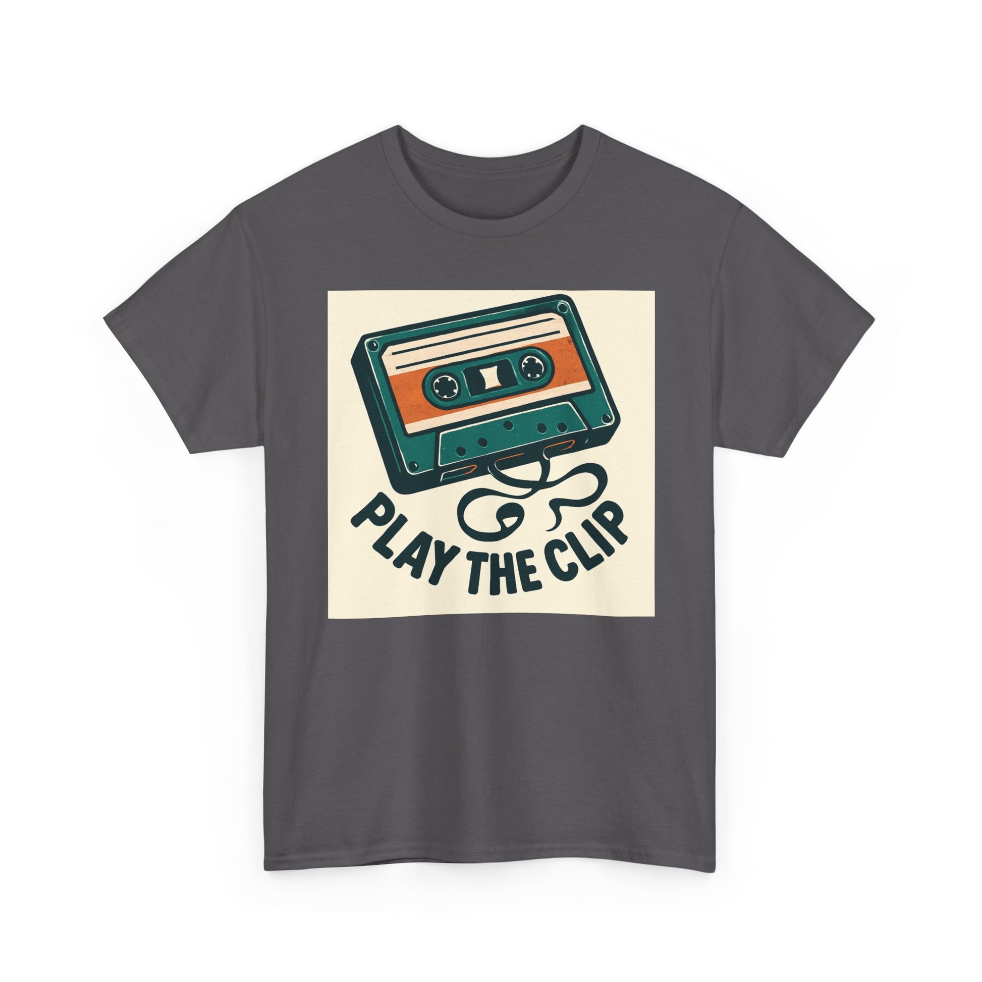 Cassette Tape 'Play the Clip' T-Shirt — Retro Music Tee Printify