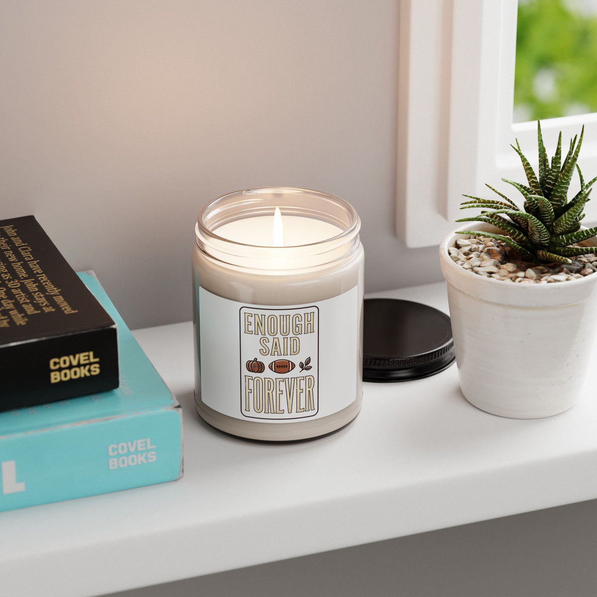 Enough Said Forever Candle, Soy Jar Candle | Football Season, Fall Scent