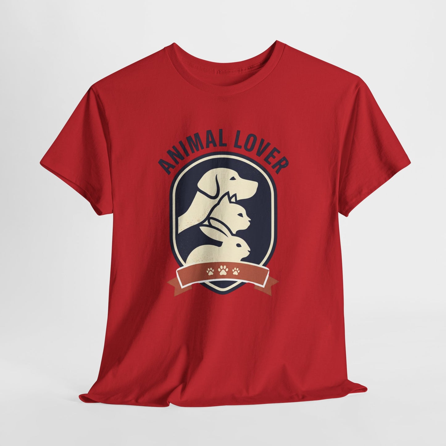 Animal Lover T-Shirt — Retro Pet Badge Tee (Dogs & Cats)