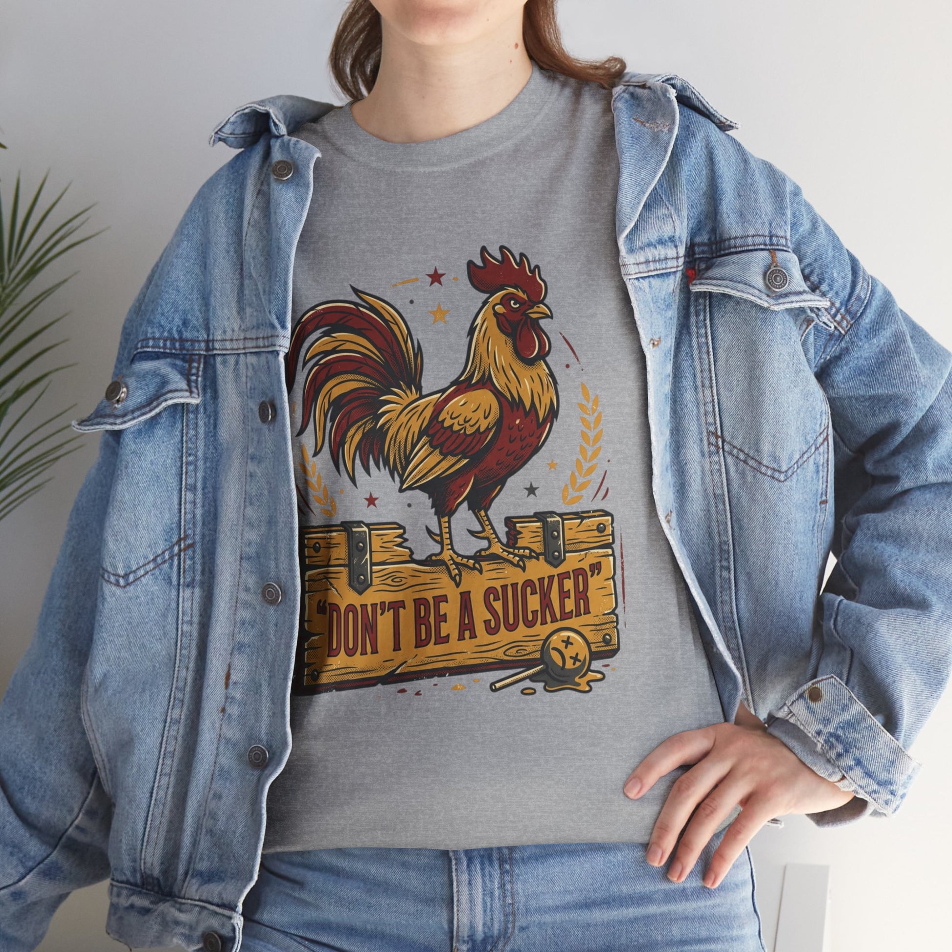 Rooster 'Don't Be a Sucker' Graphic Tee Printify
