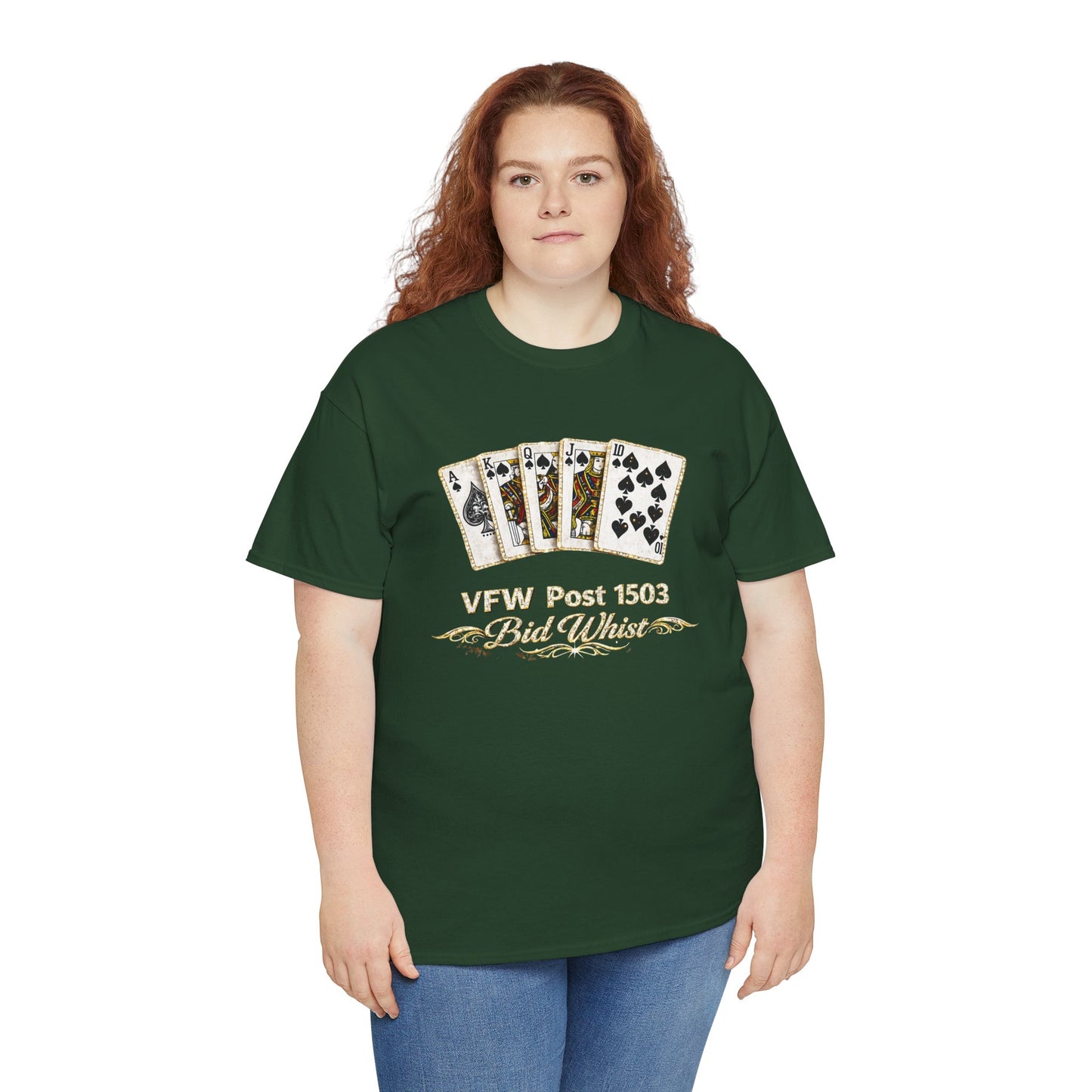 Veterans VFW Poker Night Tee – "VFW Post 1503" Playing Cards Design