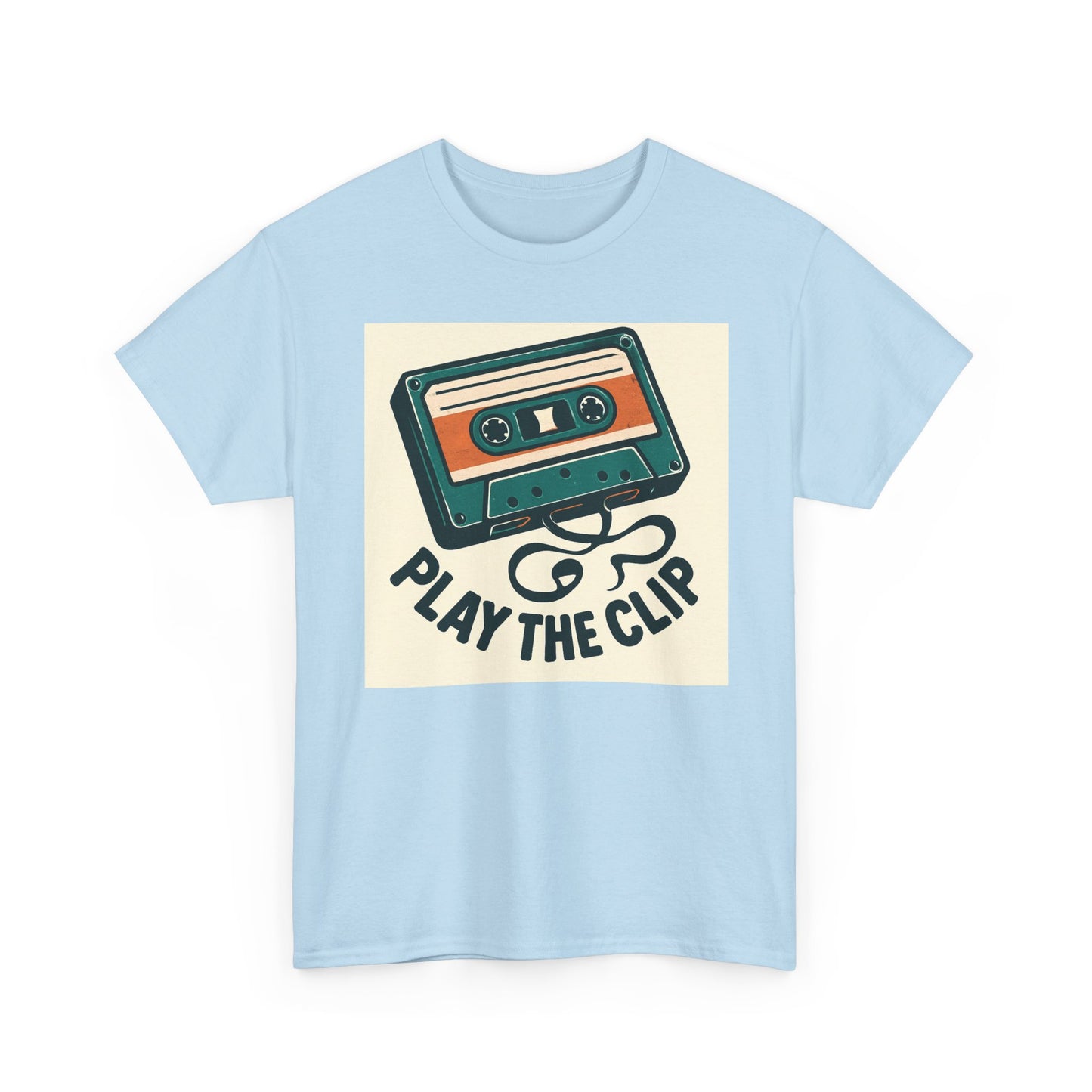 Cassette Tape 'Play the Clip' T-Shirt — Retro Music Tee Printify