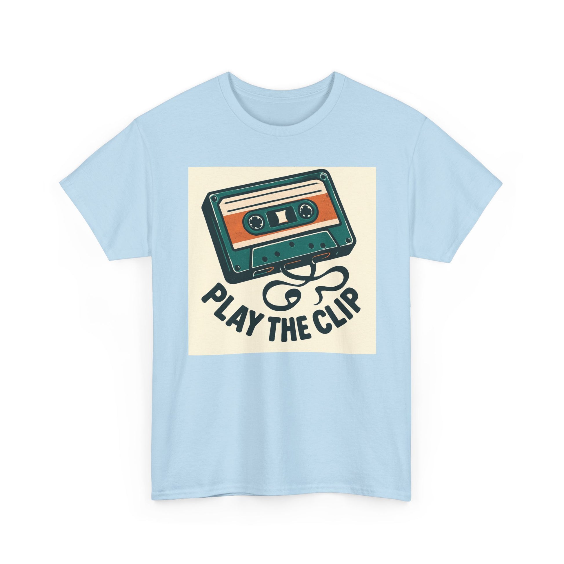Cassette Tape 'Play the Clip' T-Shirt — Retro Music Tee Printify