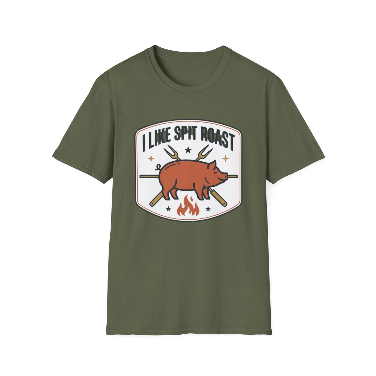 I Like Spit Roast T-Shirt — Retro BBQ Pig Tee for Grill Lovers
