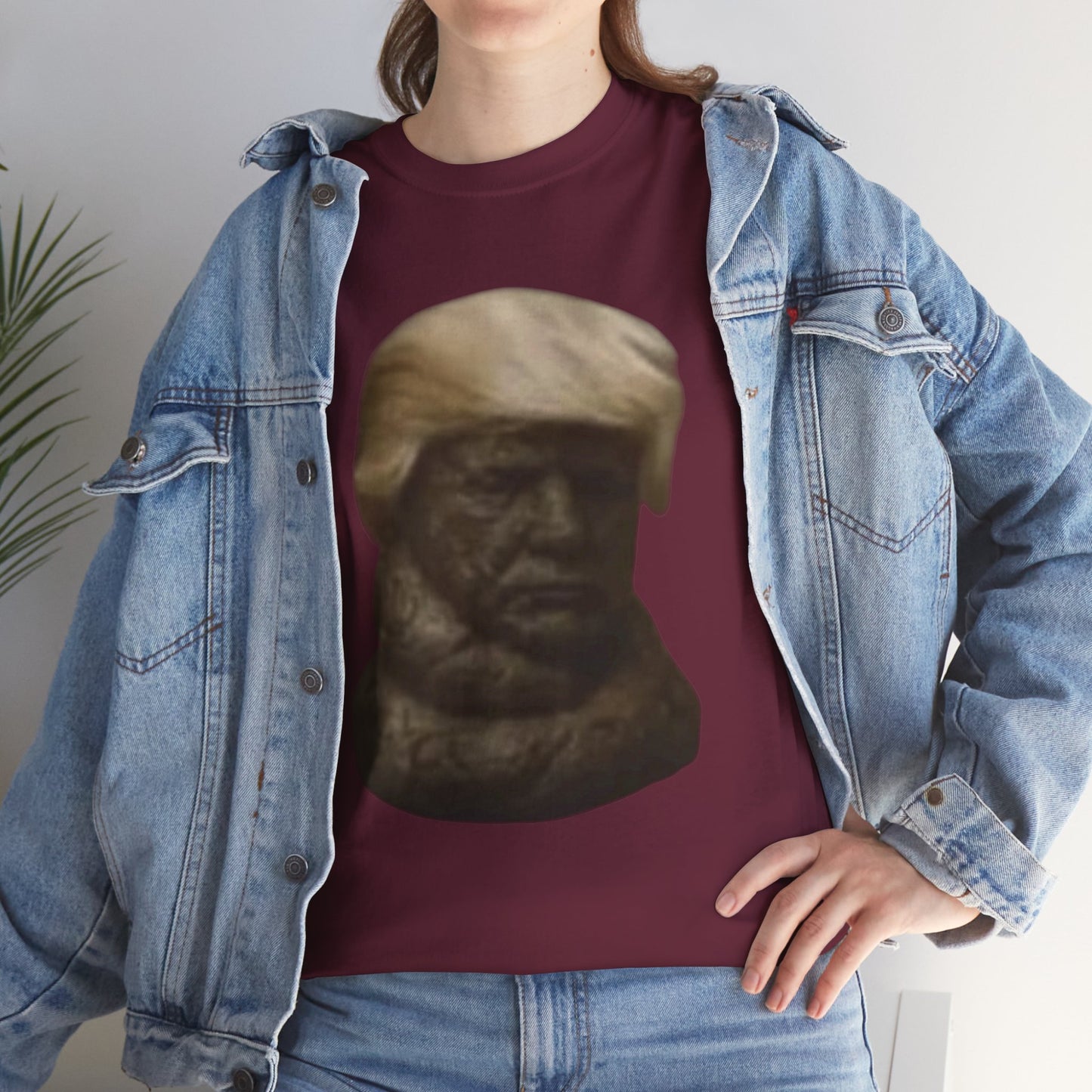 Graphic Tee — Bronze Bust Illustration T‑Shirt