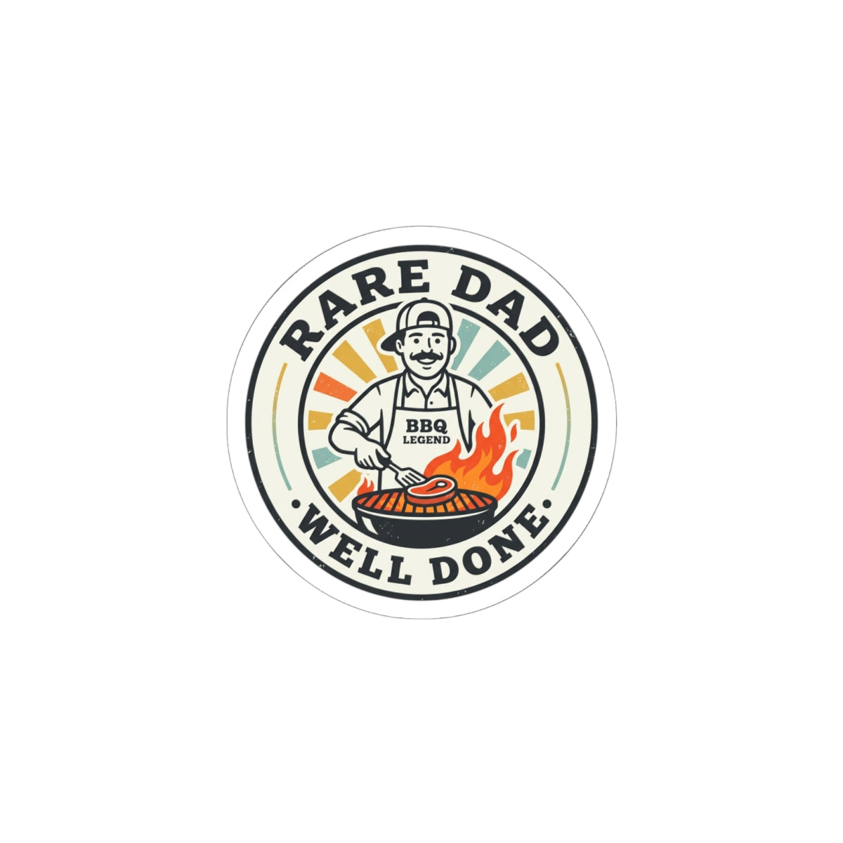 Rare Dad Kiss-Cut Stickers